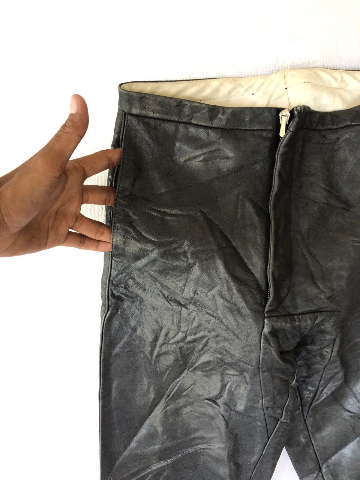 Carol Christian Poell 🔥SCARTISH CAROL CHRISTIAN POELL FALL 00-01 LEATHER TROUSER Size US 28 / EU 44 - 12 Thumbnail
