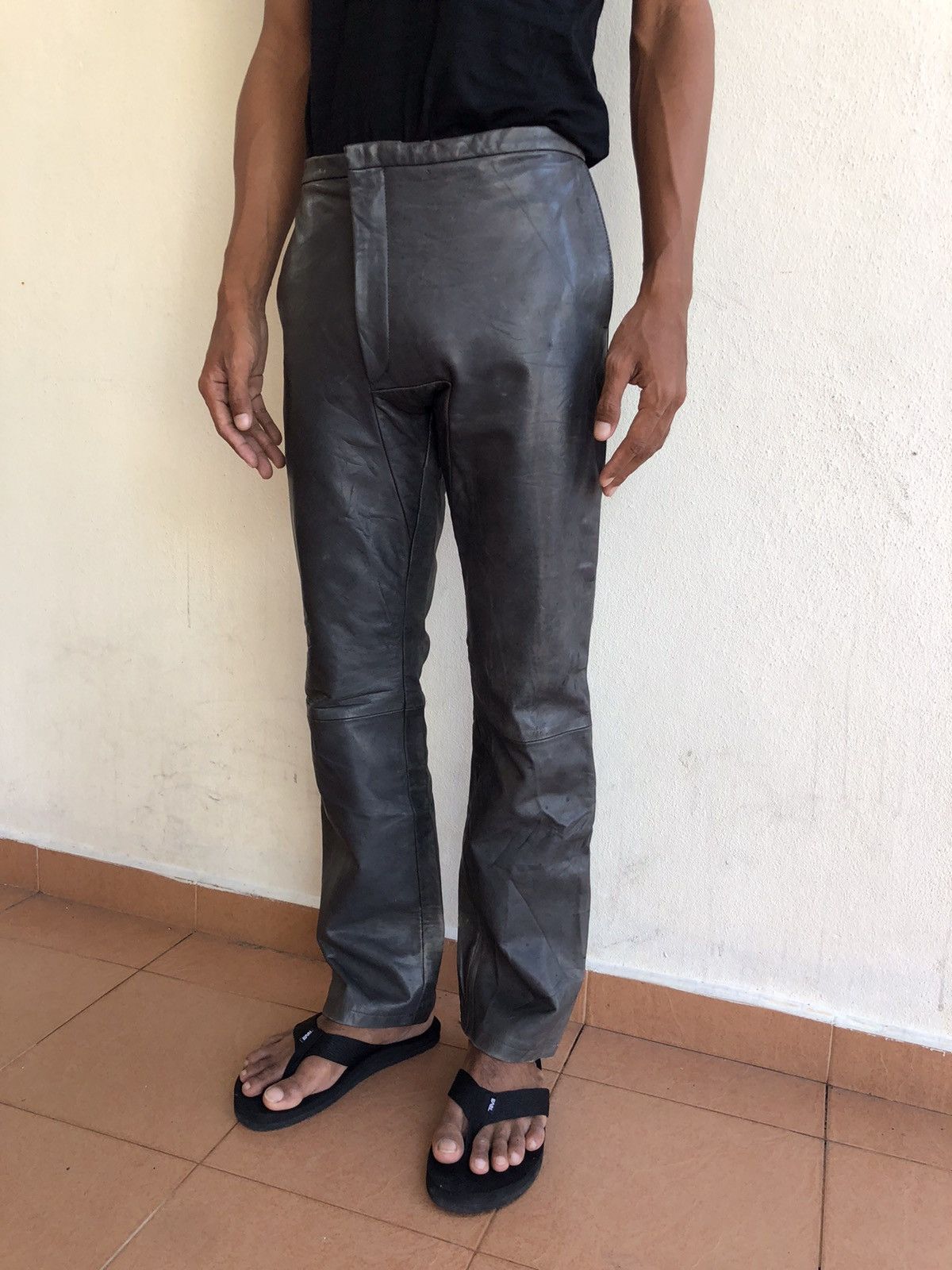 Carol Christian Poell 🔥SCARTISH CAROL CHRISTIAN POELL FALL 00-01 LEATHER TROUSER Size US 28 / EU 44 - 6 Thumbnail