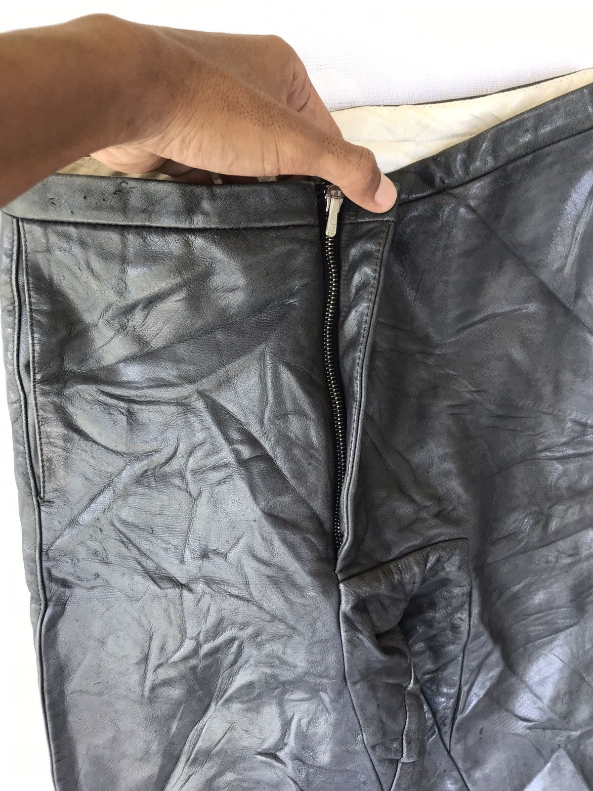 Carol Christian Poell 🔥SCARTISH CAROL CHRISTIAN POELL FALL 00-01 LEATHER TROUSER Size US 28 / EU 44 - 14 Thumbnail