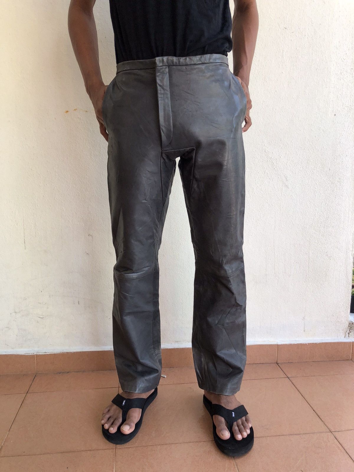 Carol Christian Poell 🔥SCARTISH CAROL CHRISTIAN POELL FALL 00-01 LEATHER TROUSER Size US 28 / EU 44 - 7 Thumbnail