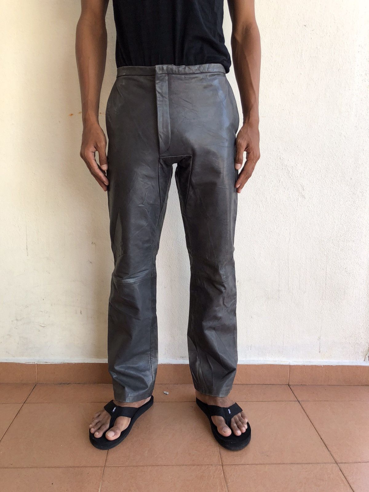 Carol Christian Poell 🔥SCARTISH CAROL CHRISTIAN POELL FALL 00-01 LEATHER TROUSER Size US 28 / EU 44 - 1 Thumbnail