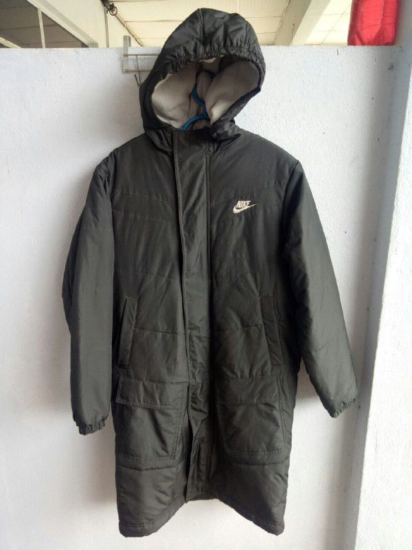 Nike × Vintage Nike Big Logo Long Puffer Long Jackets Size M Size US M / EU 48-50 / 2 - 2 Thumbnail