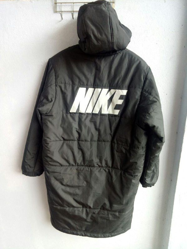 Nike × Vintage Nike Big Logo Long Puffer Long Jackets Size M Size US M / EU 48-50 / 2 - 1 Thumbnail