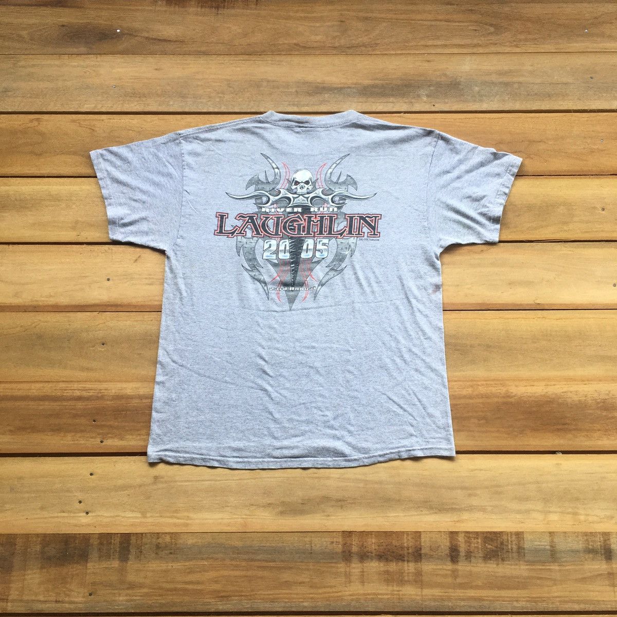 Vintage Thrashed Vintage Y2K River Run Skull Biker ERD GRUNGE GRAIL Size US L / EU 52-54 / 3 - 1 Thumbnail