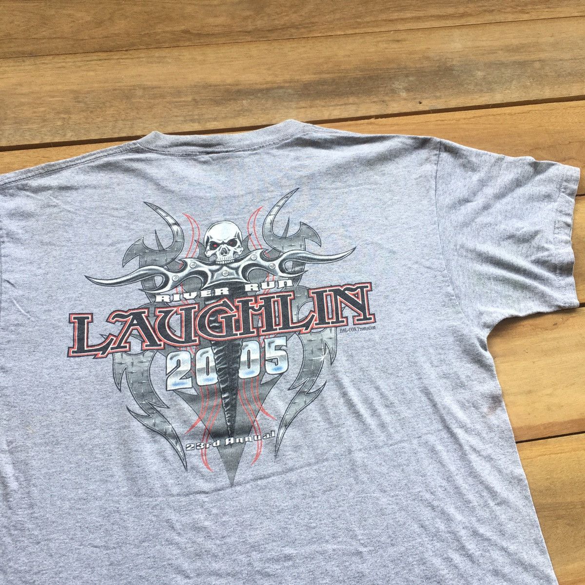 Vintage Thrashed Vintage Y2K River Run Skull Biker ERD GRUNGE GRAIL Size US L / EU 52-54 / 3 - 3 Thumbnail