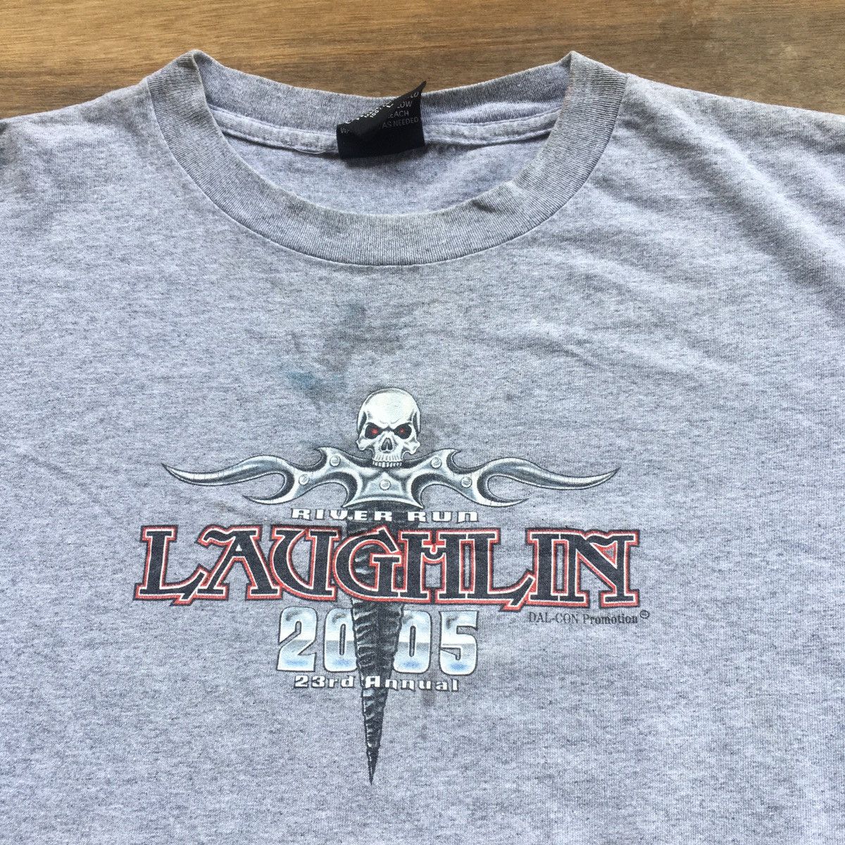 Vintage Thrashed Vintage Y2K River Run Skull Biker ERD GRUNGE GRAIL Size US L / EU 52-54 / 3 - 4 Thumbnail