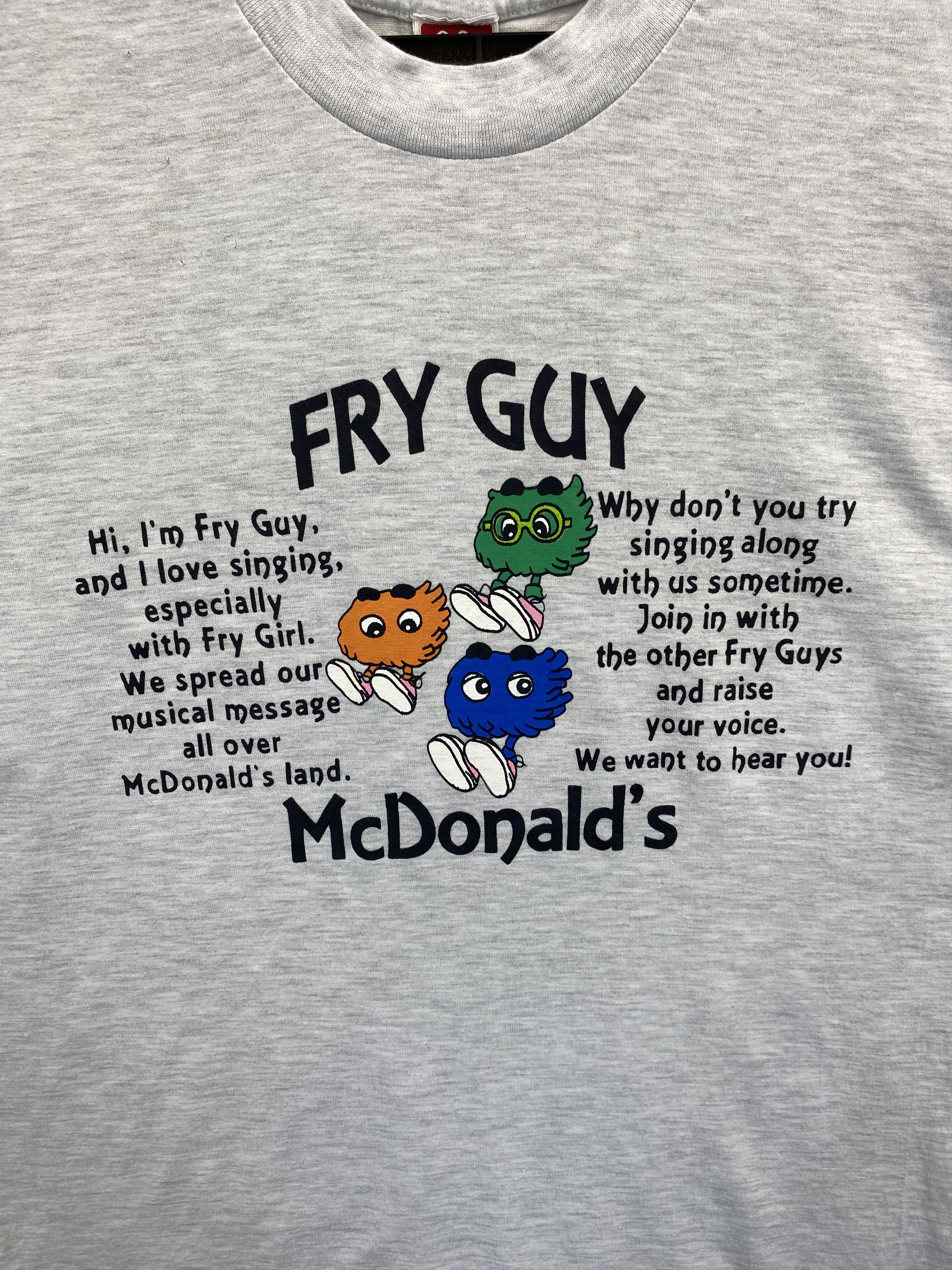 Vintage Vintage 90's McDonald's Fry Guy T-Shirt Size US L / EU 52-54 / 3 - 3 Thumbnail