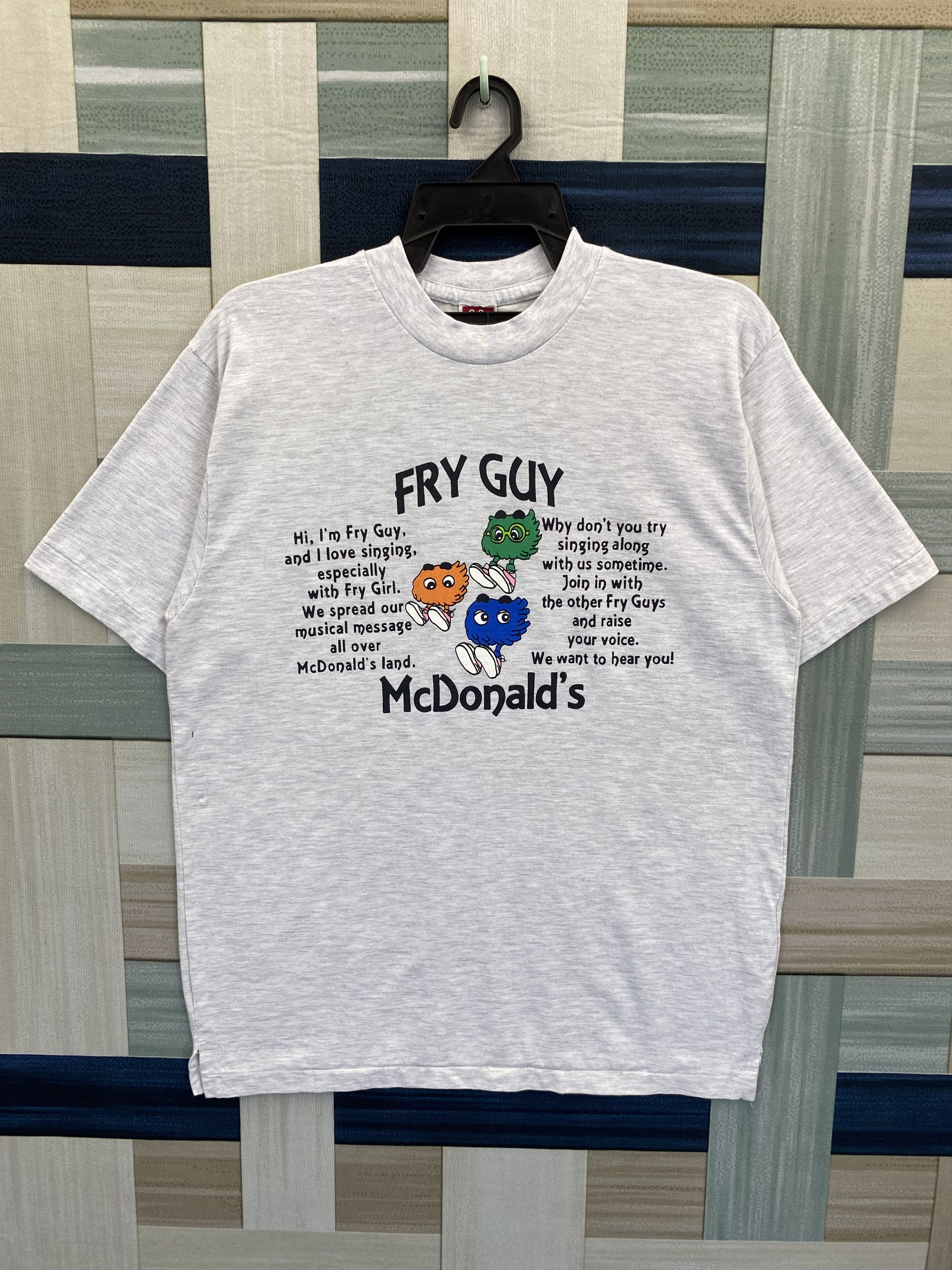 Vintage Vintage 90's McDonald's Fry Guy T-Shirt Size US L / EU 52-54 / 3 - 1 Thumbnail