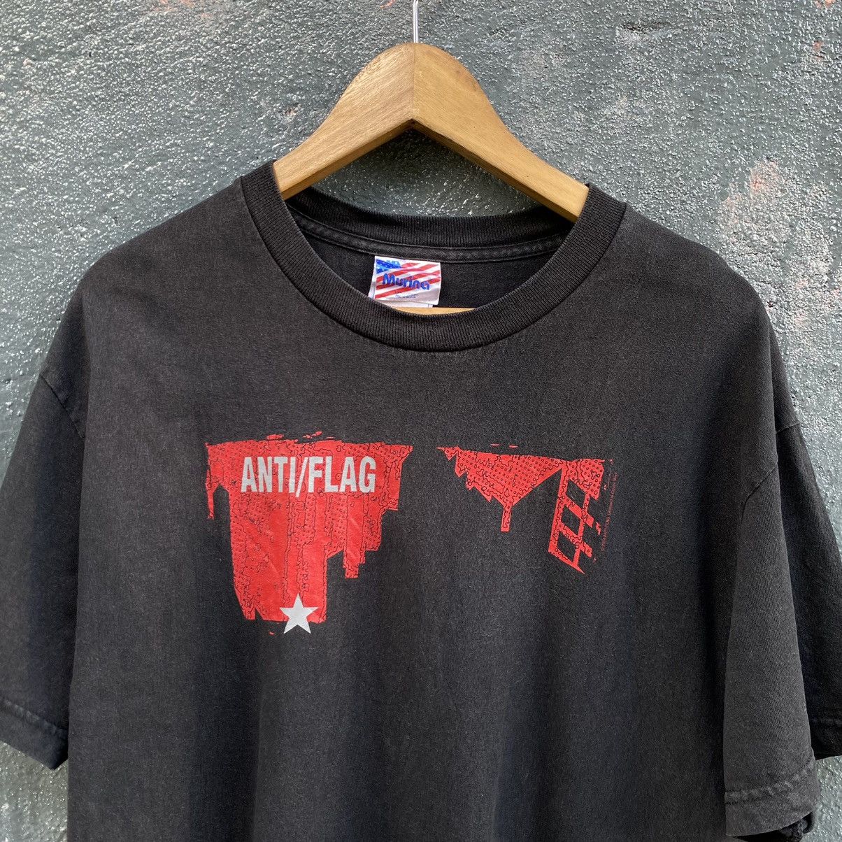 Band Tees Thrashed Faded Vintage Y2K Anti Flag Punk EMO ERD GRUNGE TEE Size US L / EU 52-54 / 3 - 2 Thumbnail