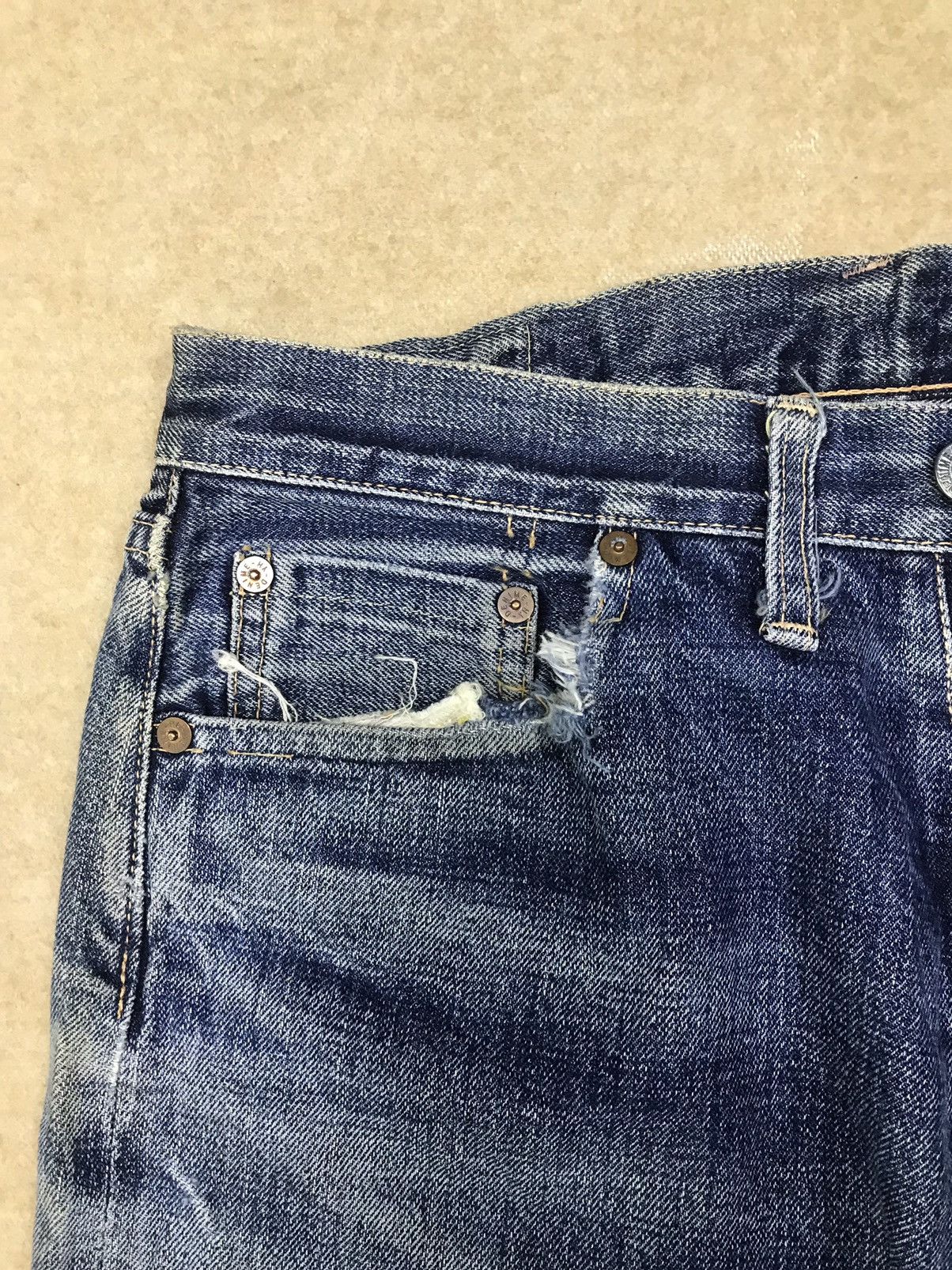 Denime × Japanese Brand Denime Selvedge Distressed Made In Japan Size 30x34 Size US 30 / EU 46 - 10 Thumbnail