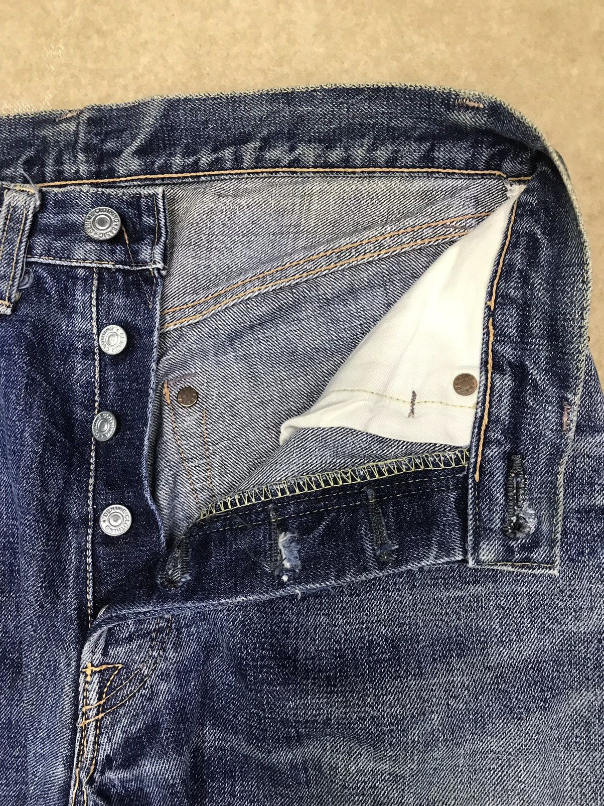 Denime × Japanese Brand Denime Selvedge Distressed Made In Japan Size 30x34 Size US 30 / EU 46 - 9 Thumbnail