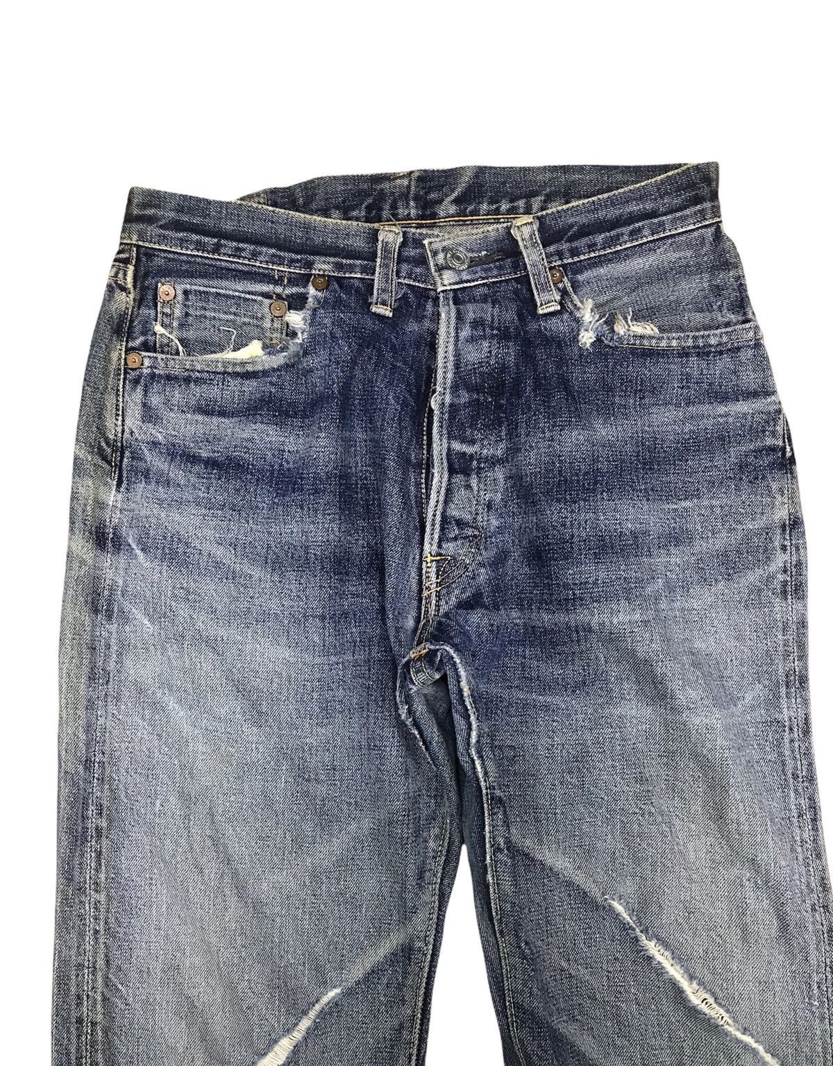 Denime × Japanese Brand Denime Selvedge Distressed Made In Japan Size 30x34 Size US 30 / EU 46 - 3 Thumbnail