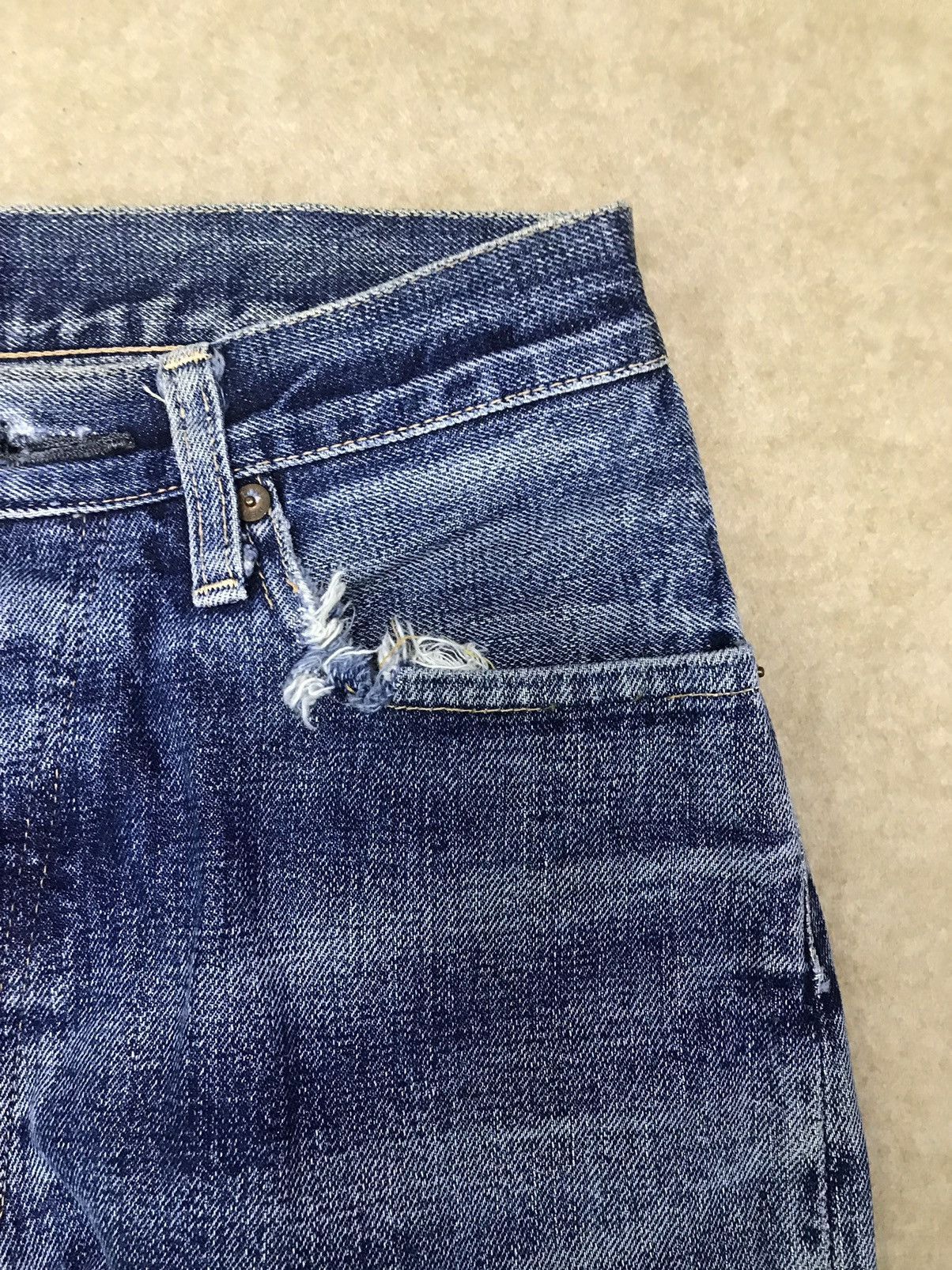 Denime × Japanese Brand Denime Selvedge Distressed Made In Japan Size 30x34 Size US 30 / EU 46 - 13 Thumbnail