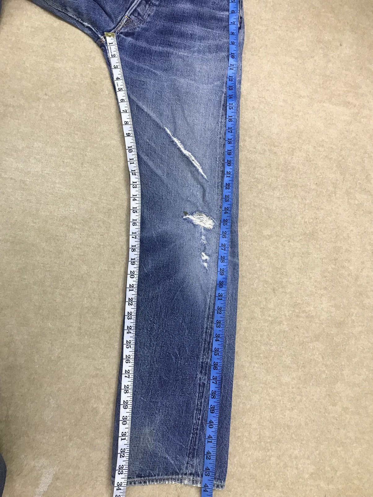 Denime × Japanese Brand Denime Selvedge Distressed Made In Japan Size 30x34 Size US 30 / EU 46 - 17 Thumbnail