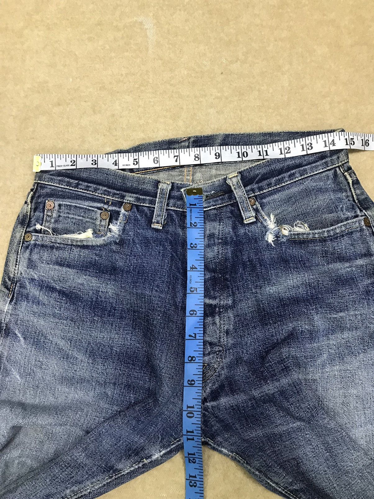 Denime × Japanese Brand Denime Selvedge Distressed Made In Japan Size 30x34 Size US 30 / EU 46 - 15 Thumbnail