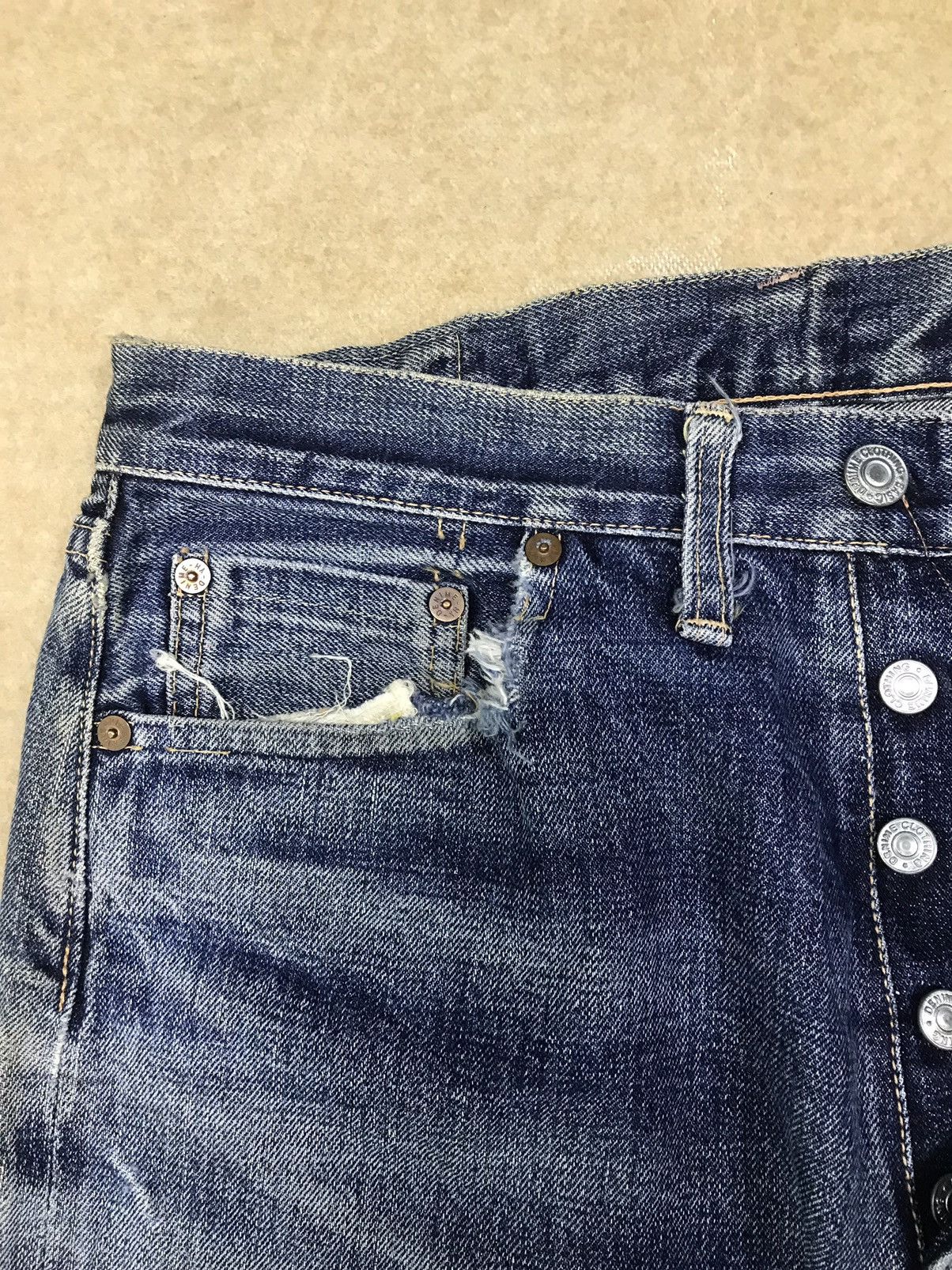 Denime × Japanese Brand Denime Selvedge Distressed Made In Japan Size 30x34 Size US 30 / EU 46 - 11 Thumbnail