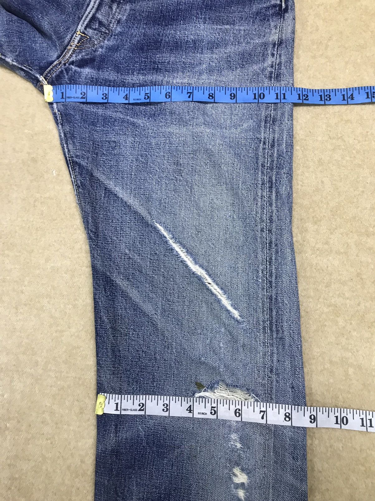 Denime × Japanese Brand Denime Selvedge Distressed Made In Japan Size 30x34 Size US 30 / EU 46 - 16 Thumbnail