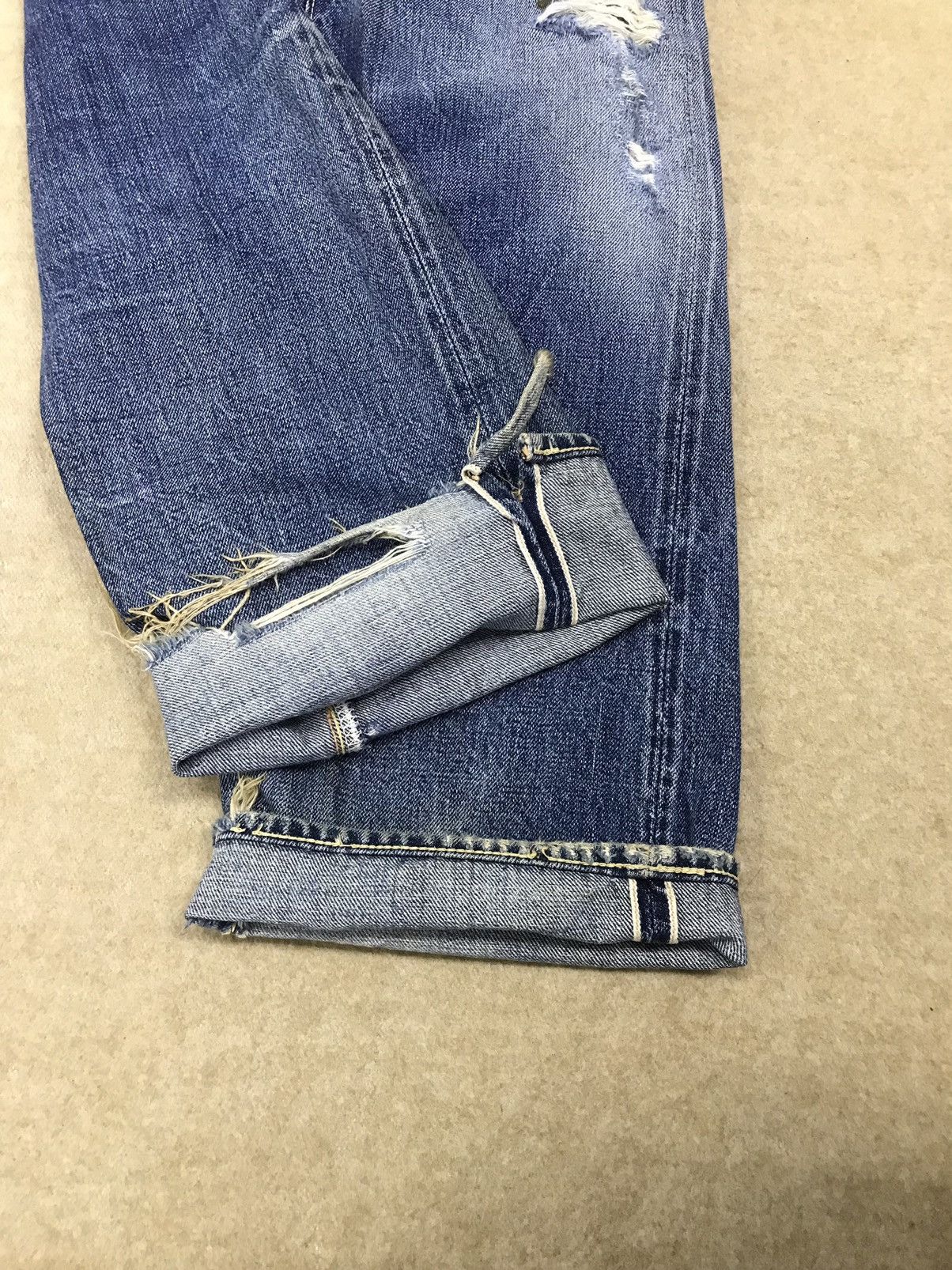 Denime × Japanese Brand Denime Selvedge Distressed Made In Japan Size 30x34 Size US 30 / EU 46 - 14 Thumbnail
