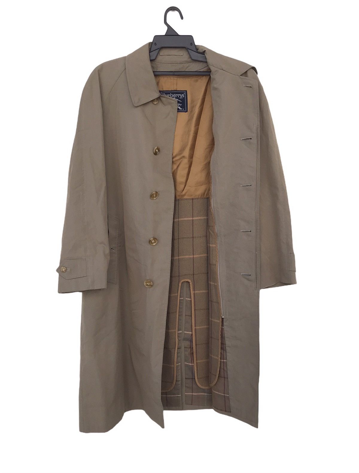 image of Burberry's Trench Coat in Green, Men's (Size Large)