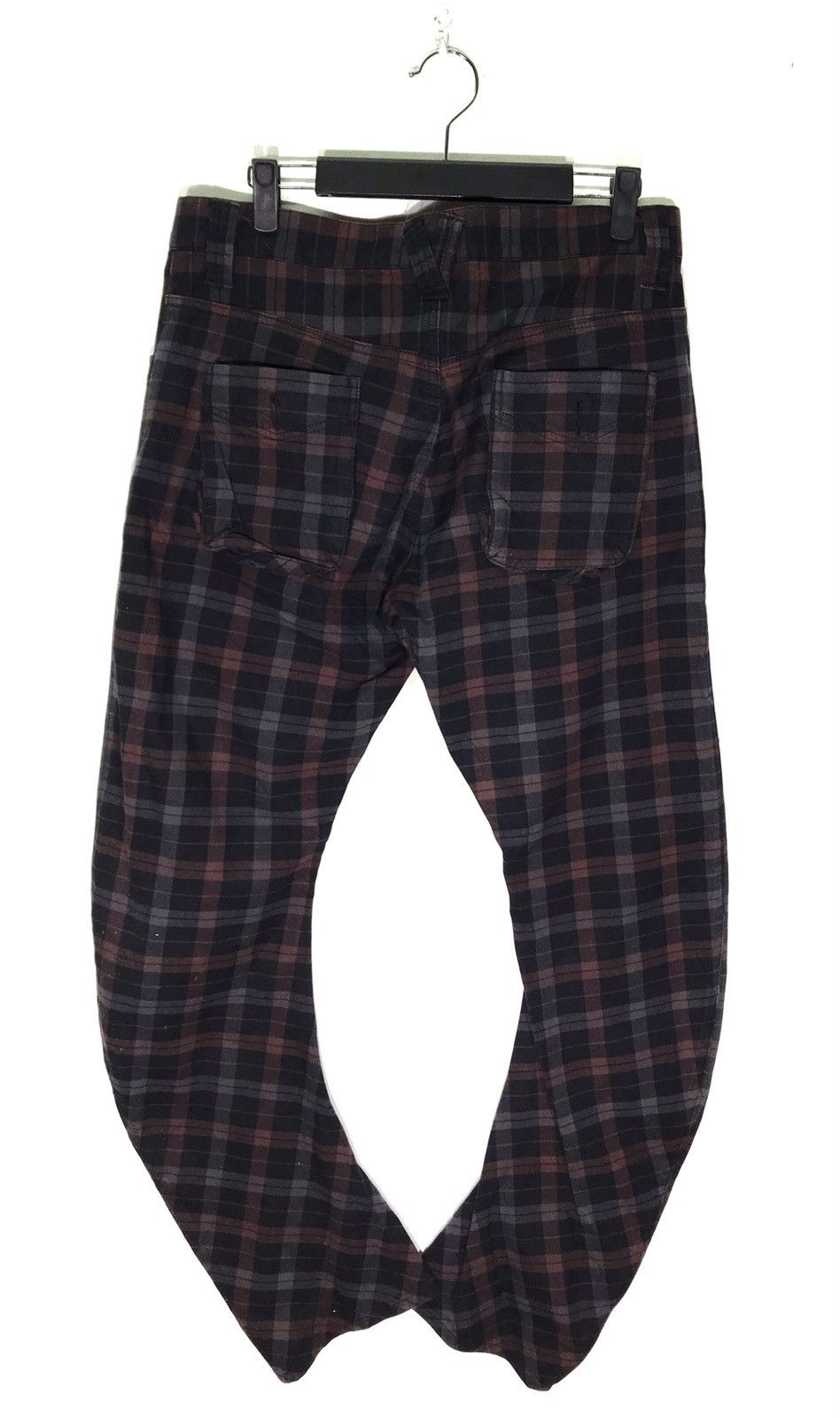 Japanese Brand PPFM Tartan Plaid Checkered Curved Slim Fits Trouser Size US 31 - 5 Thumbnail