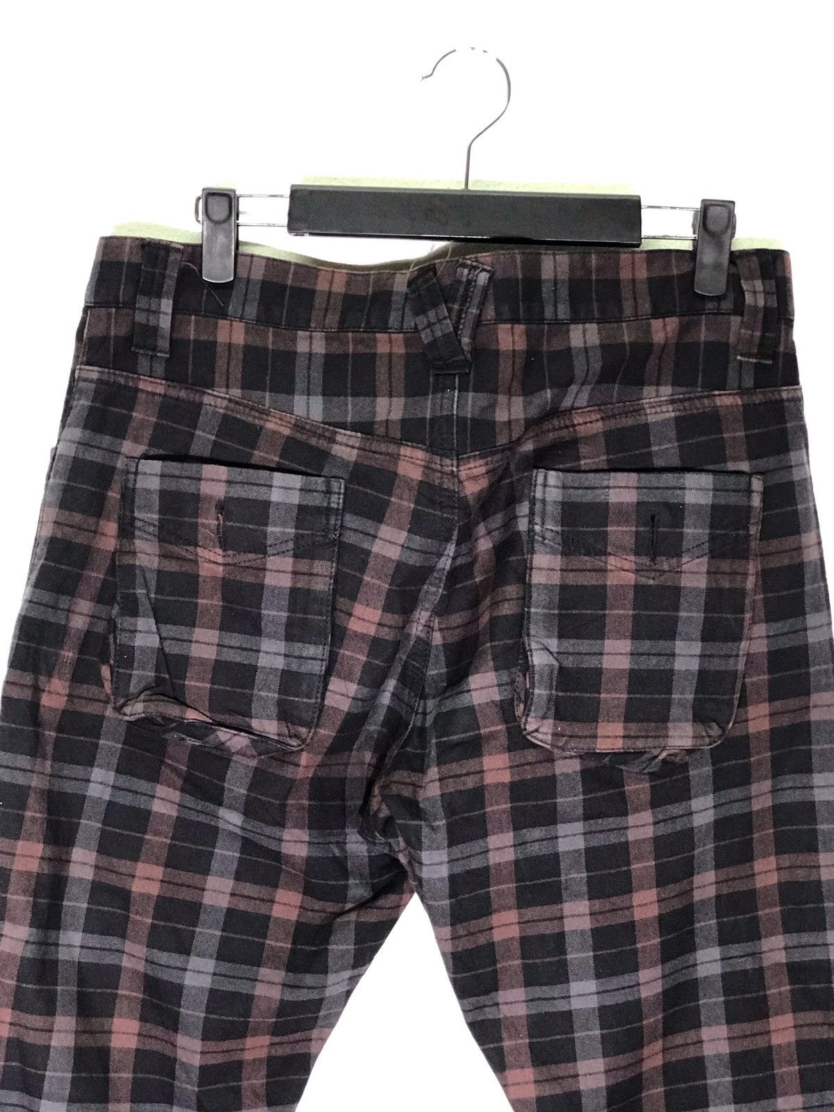 Japanese Brand PPFM Tartan Plaid Checkered Curved Slim Fits Trouser Size US 31 - 6 Thumbnail