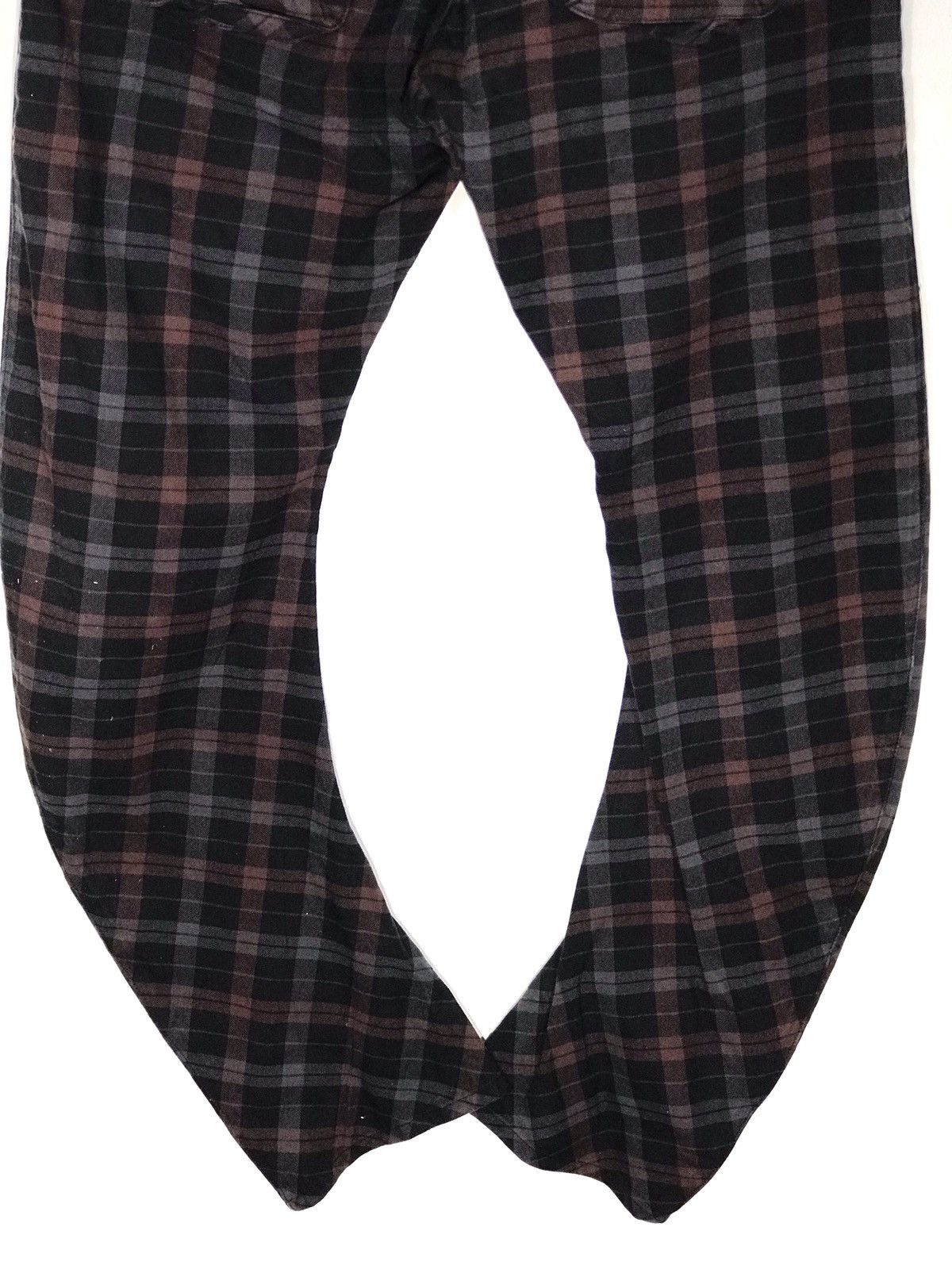 Japanese Brand PPFM Tartan Plaid Checkered Curved Slim Fits Trouser Size US 31 - 7 Thumbnail