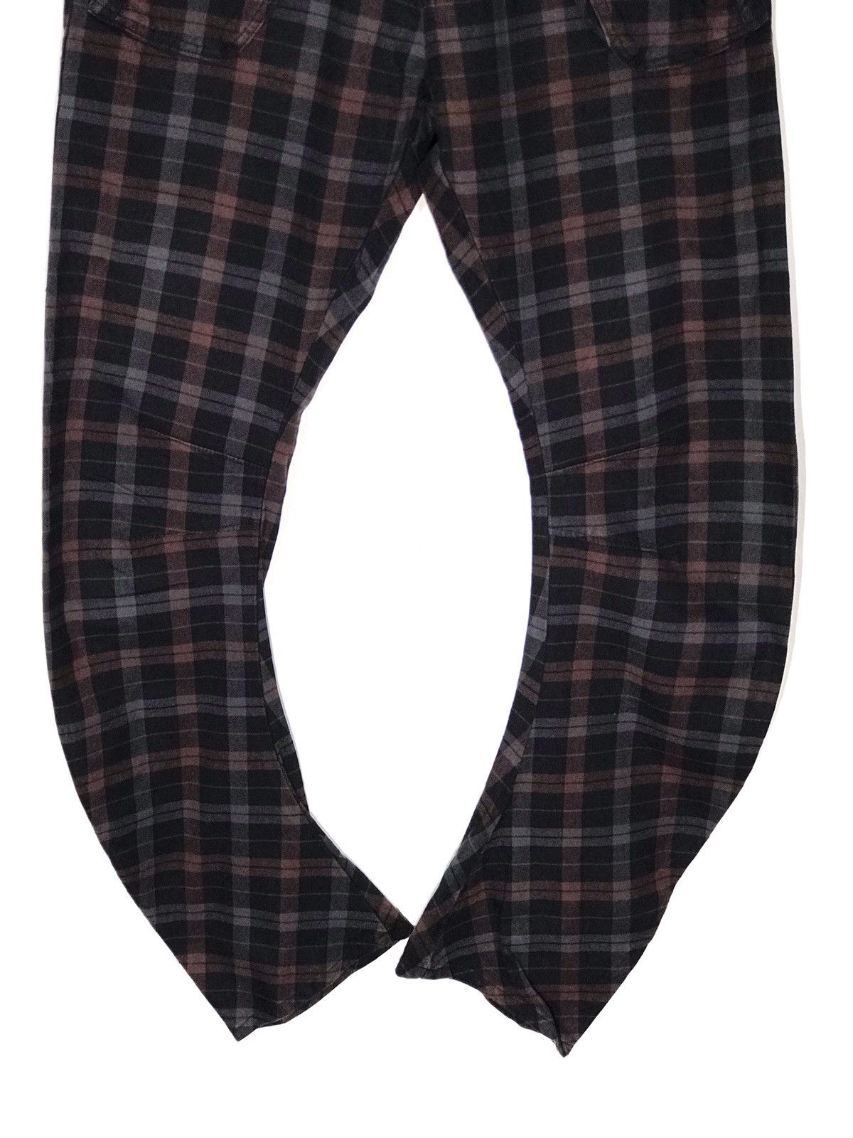Japanese Brand PPFM Tartan Plaid Checkered Curved Slim Fits Trouser Size US 31 - 3 Thumbnail