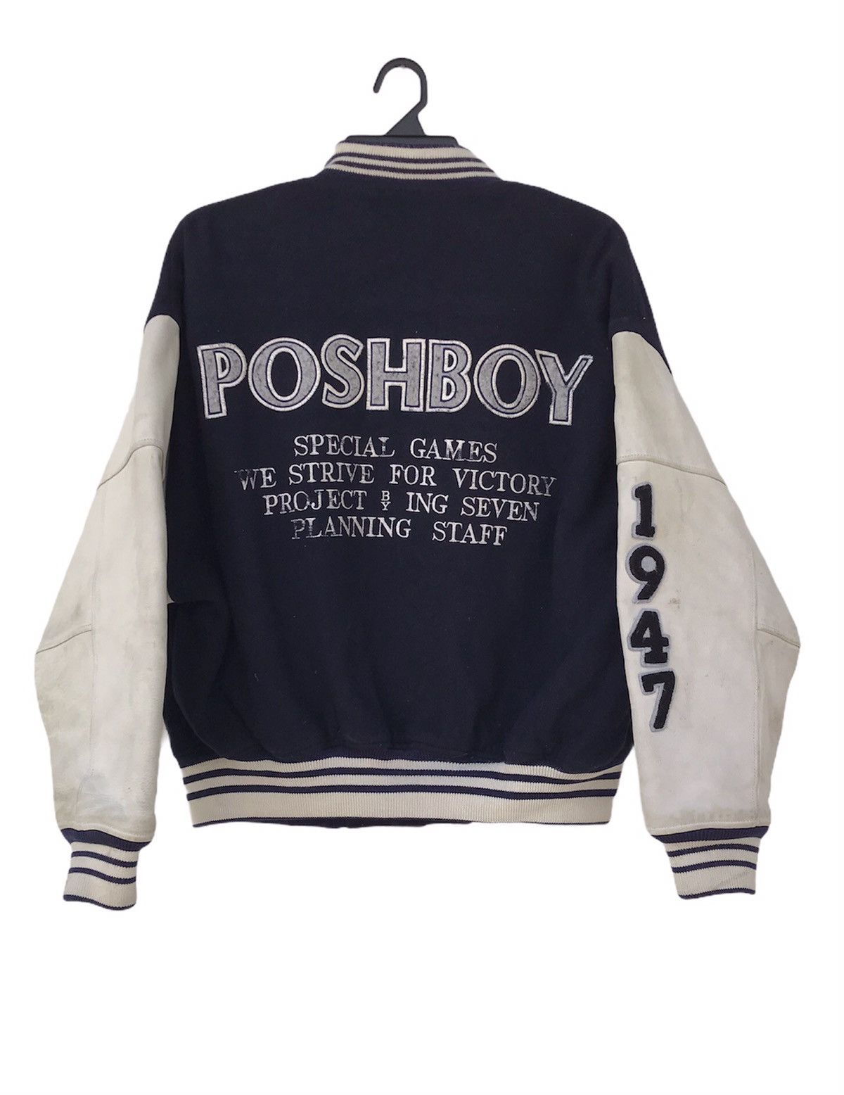 Vintage Vintage Poshboy Varsity Jacket Size XL Size US XL / EU 56 / 4 - 1 Thumbnail