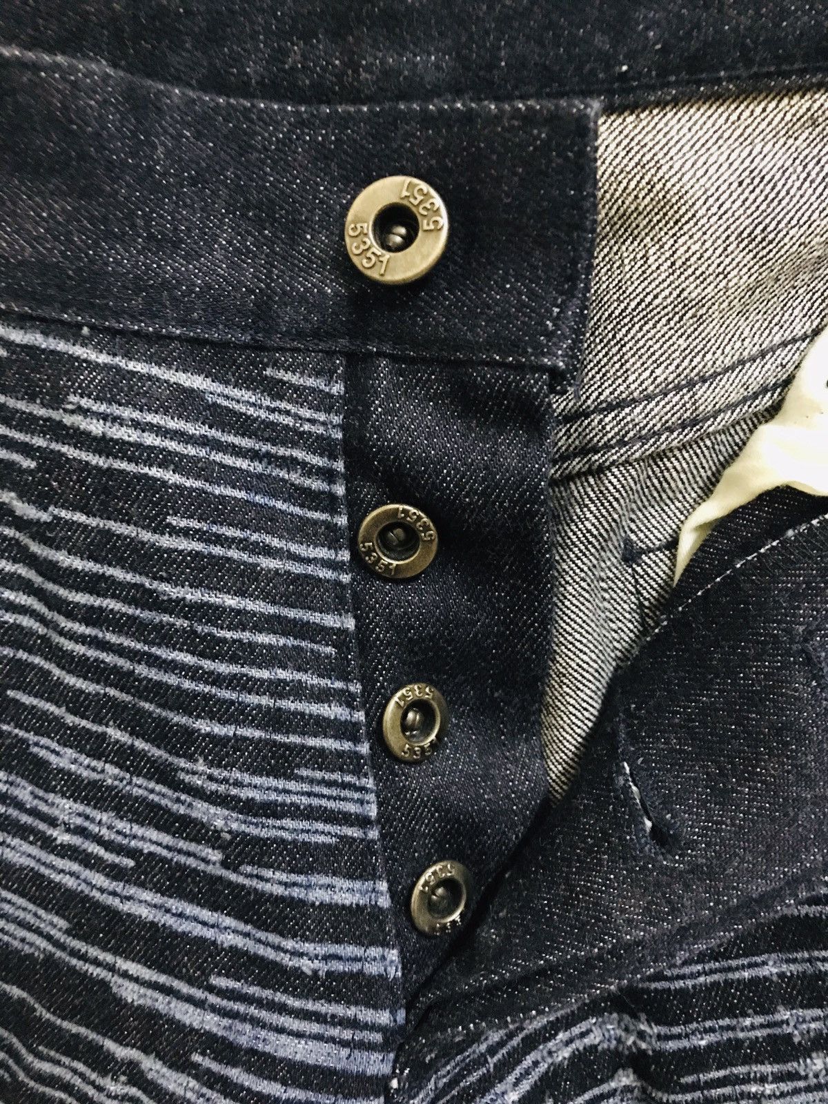 5351 POUR LES HOMMES × Japanese Brand 5351 Pour Les Hommes striped Denim Size 30" / US 8 / IT 44 - 3 Thumbnail