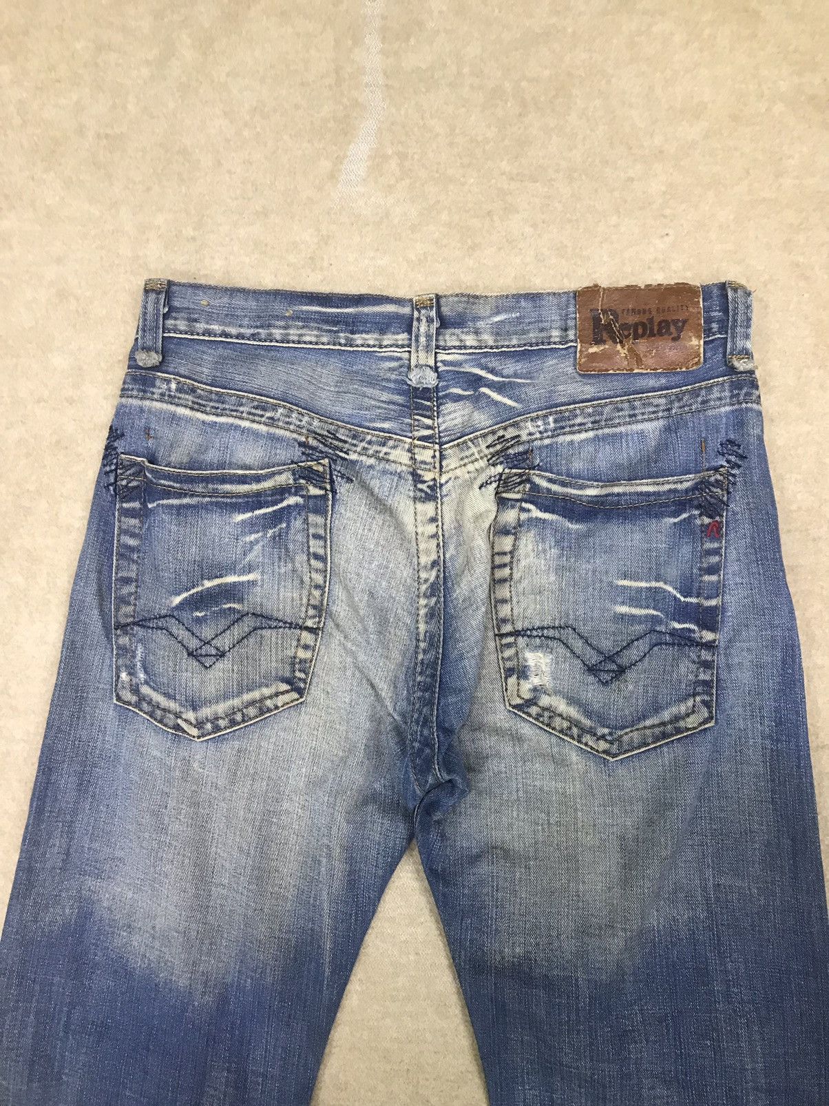 Replay Vintage Reply Denim Jeans Size 34x33 Size US 34 / EU 50 - 3 Thumbnail