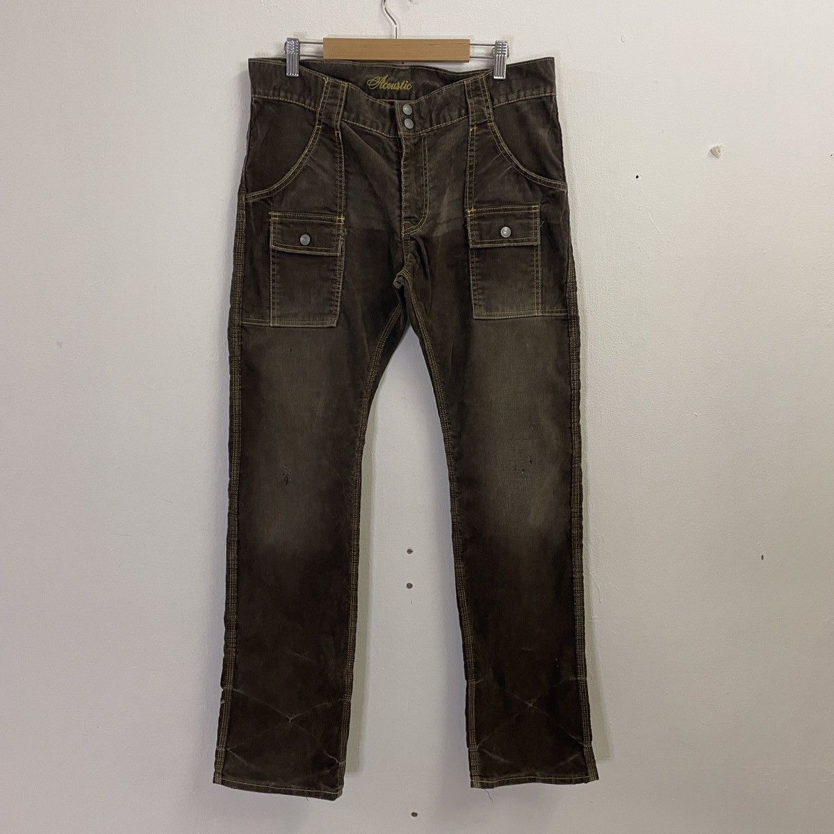 image of Archival Clothing x Vintage Acuastic 6 Pocket Couduroy Bush Pants in Coffee Brown, Men's (Size 35)