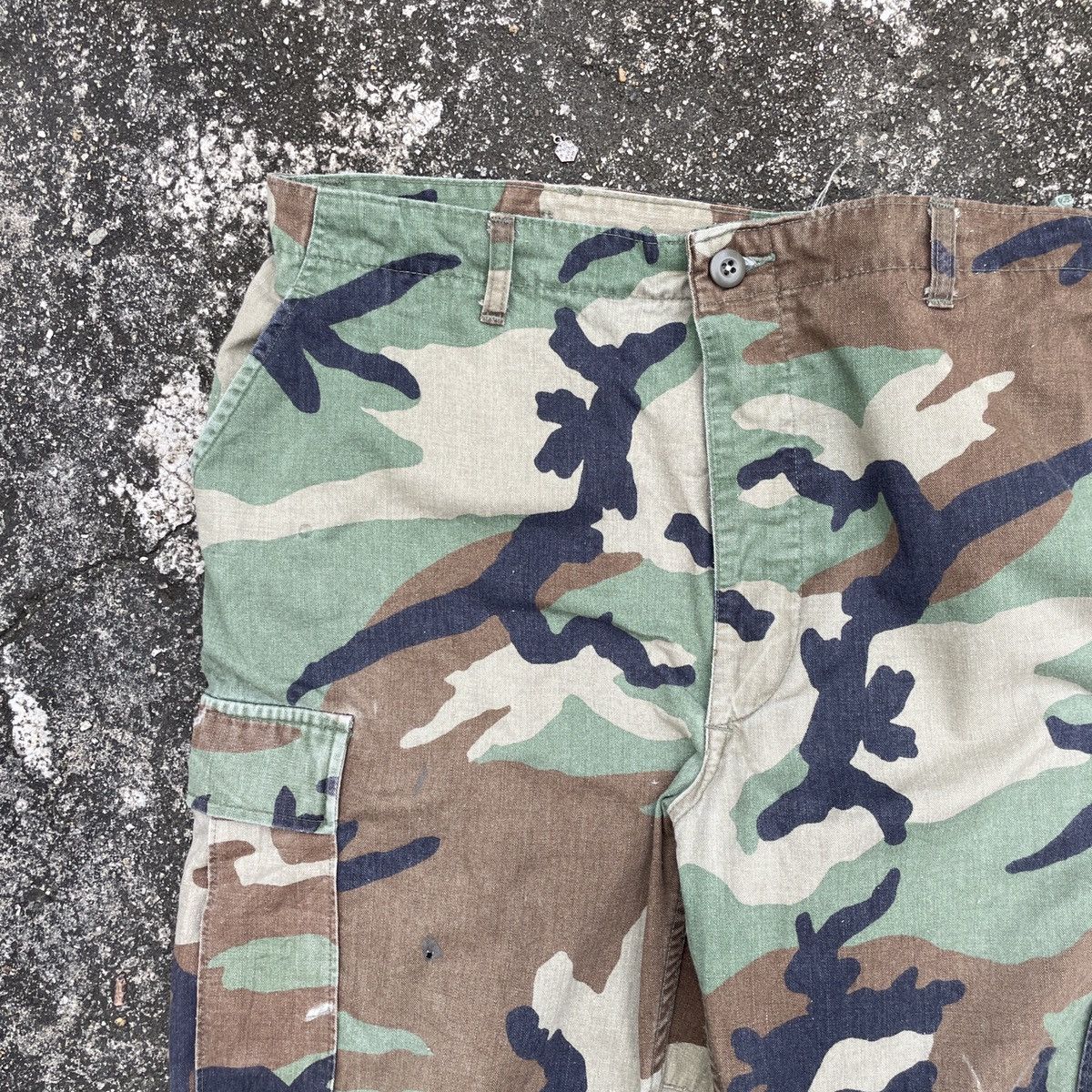 Vintage Vintage Military Army Distressed Cargo Pants Size US 37 - 3 Thumbnail