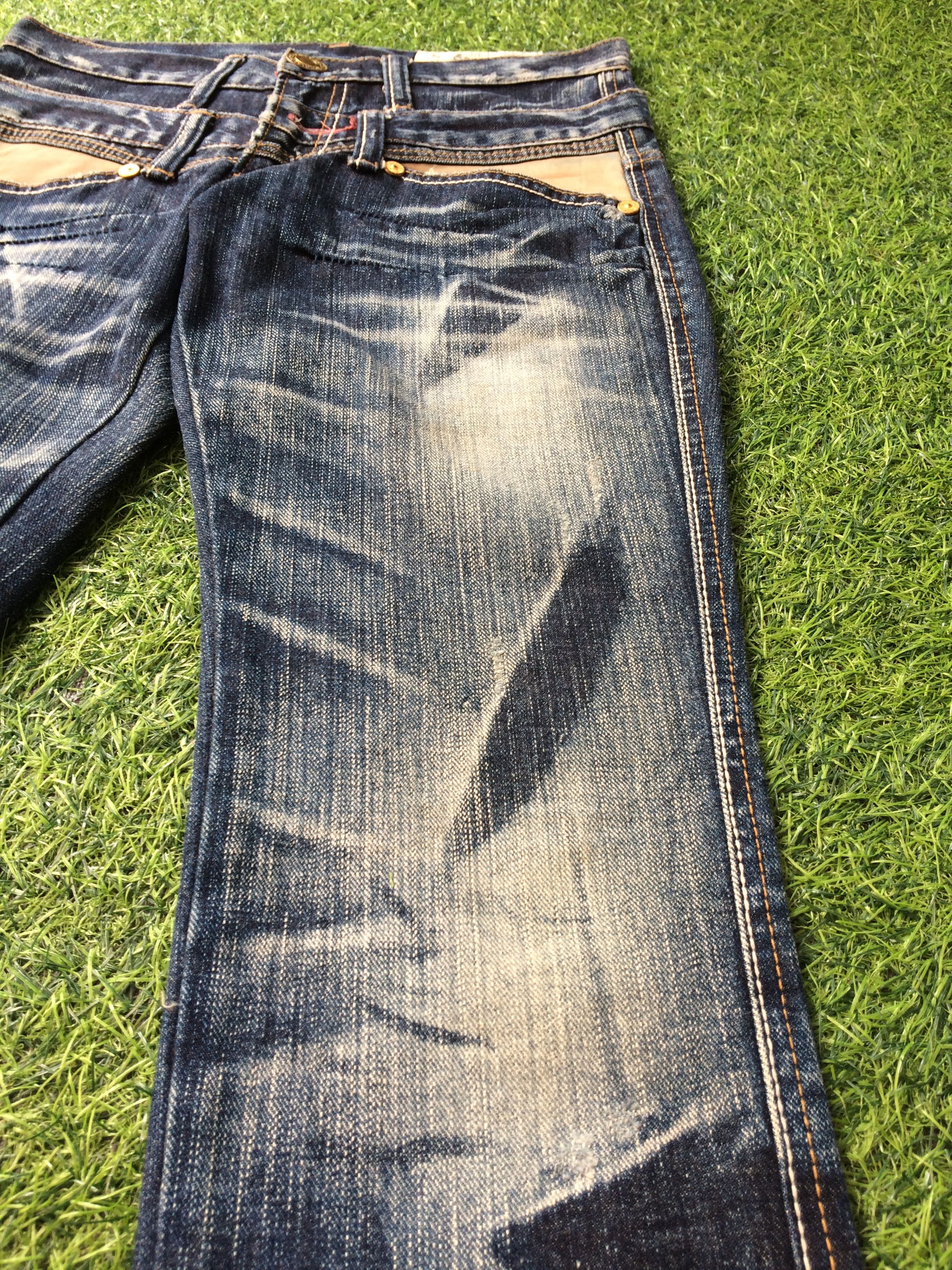 Japanese Brand Japanese Double Waist Punk Bondage Goth Jeans #D-282 Size 27" / US 4 / IT 40 - 6 Thumbnail