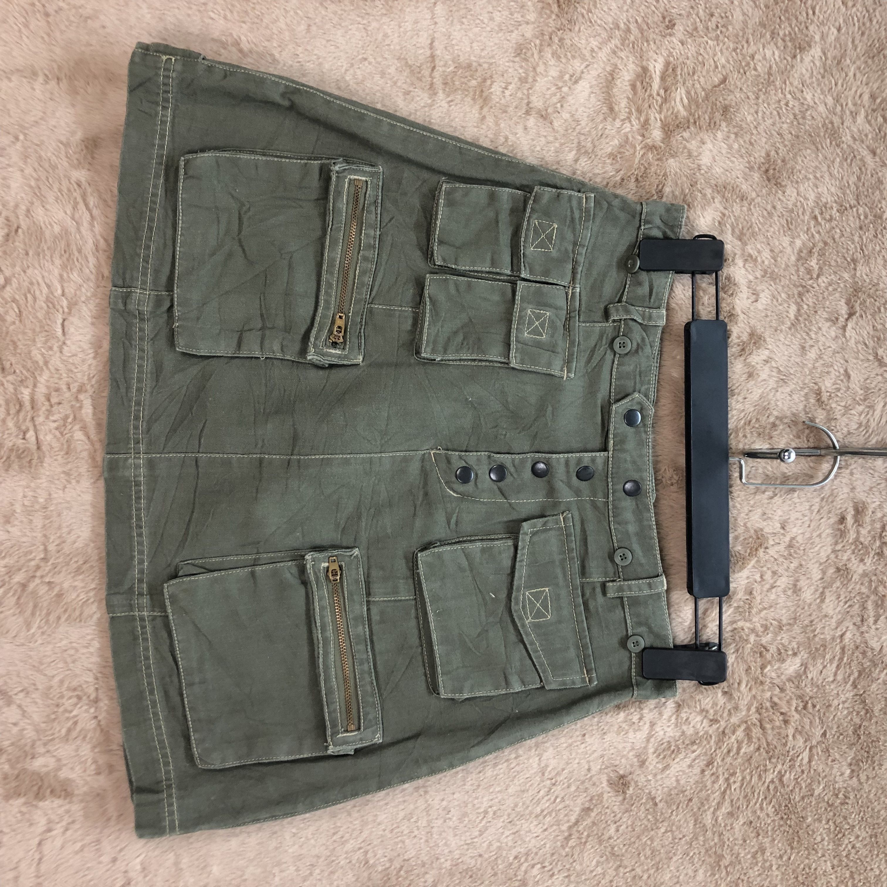 image of Southpole Multipocket Mini Skirts 5063-22 in Army Green, Women's (Size 29)