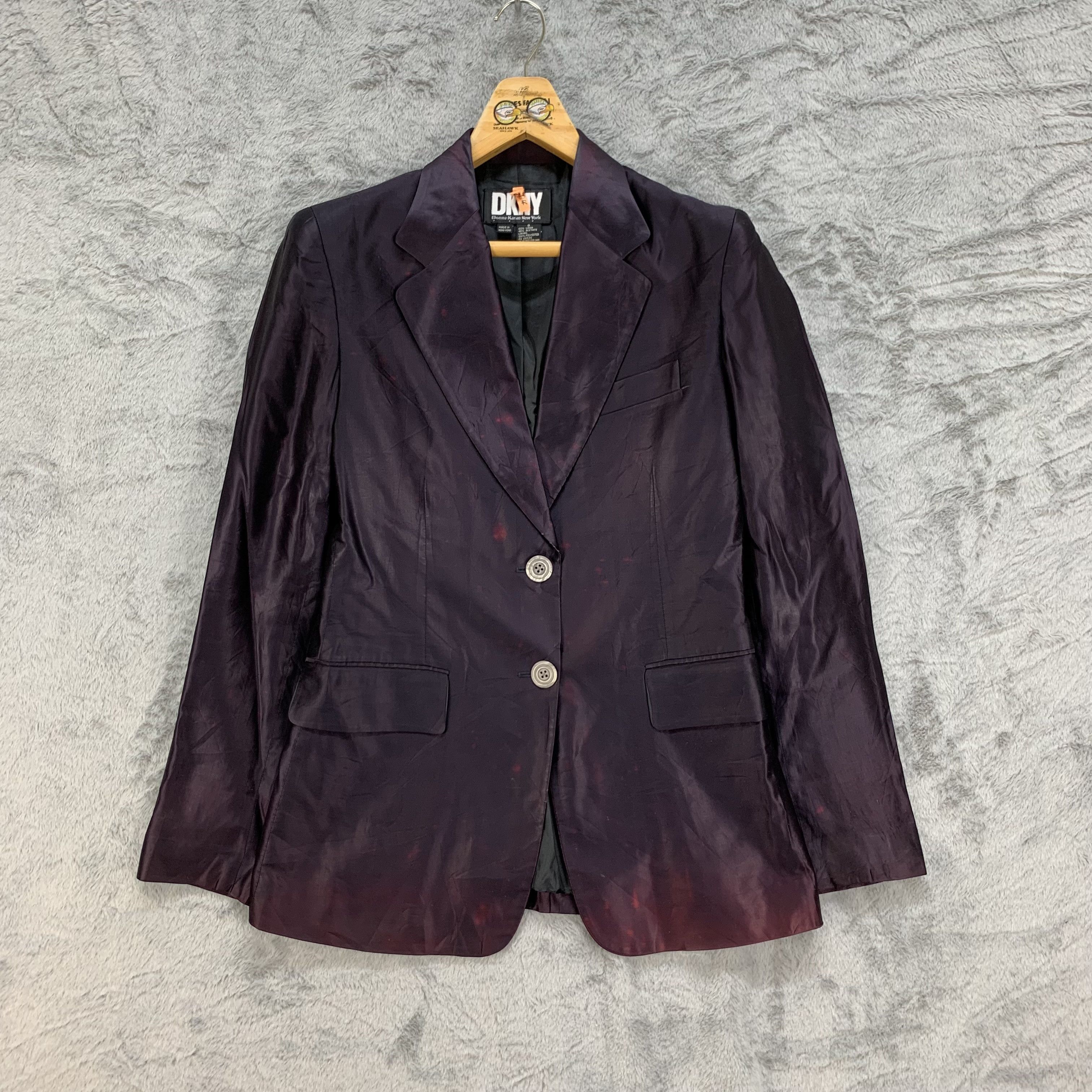 DKNY DKNY PURPLE CASUAL JACKET / BLAZER #4385-151 Size S / US 4 / IT 40 - 1 Thumbnail