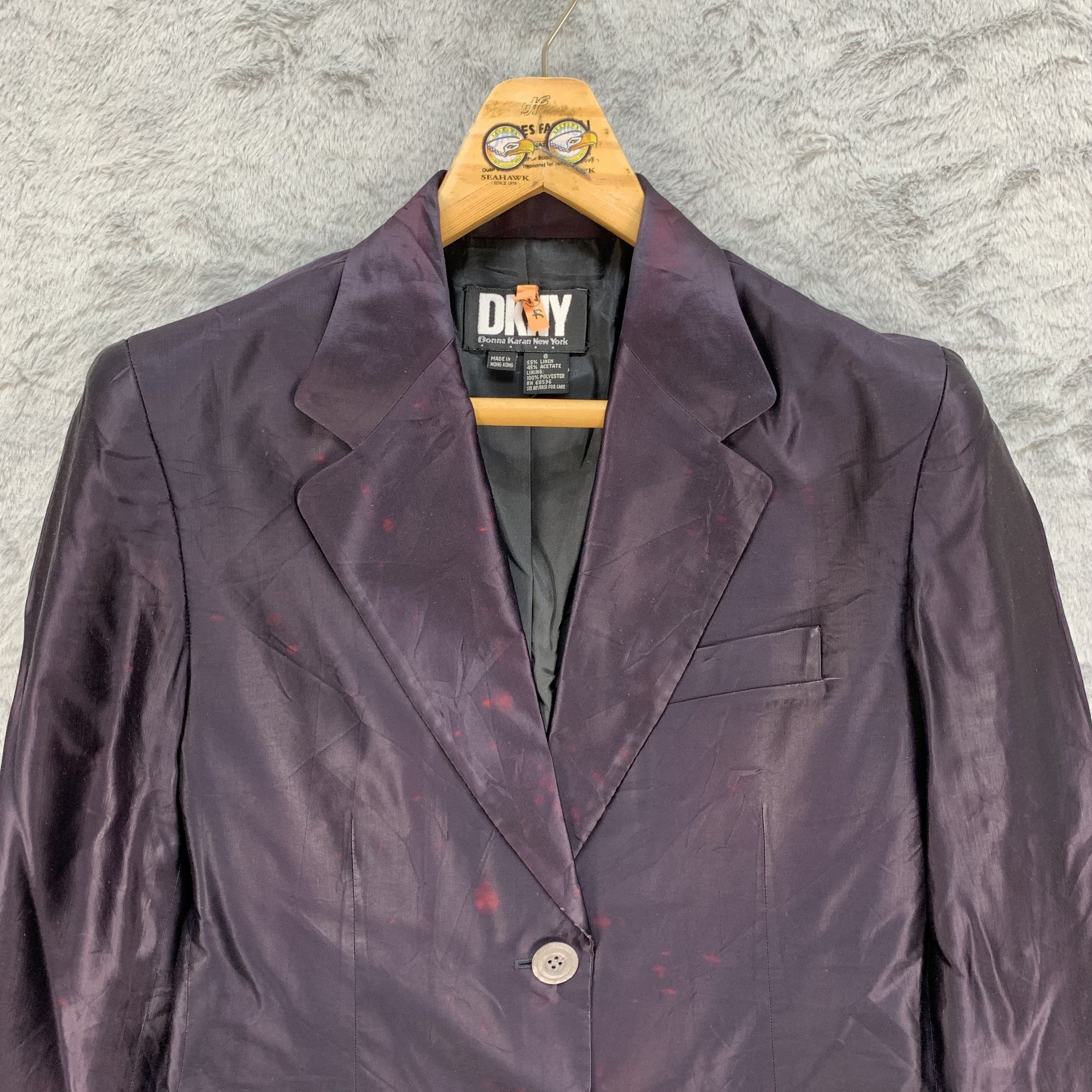 DKNY DKNY PURPLE CASUAL JACKET / BLAZER #4385-151 Size S / US 4 / IT 40 - 2 Thumbnail