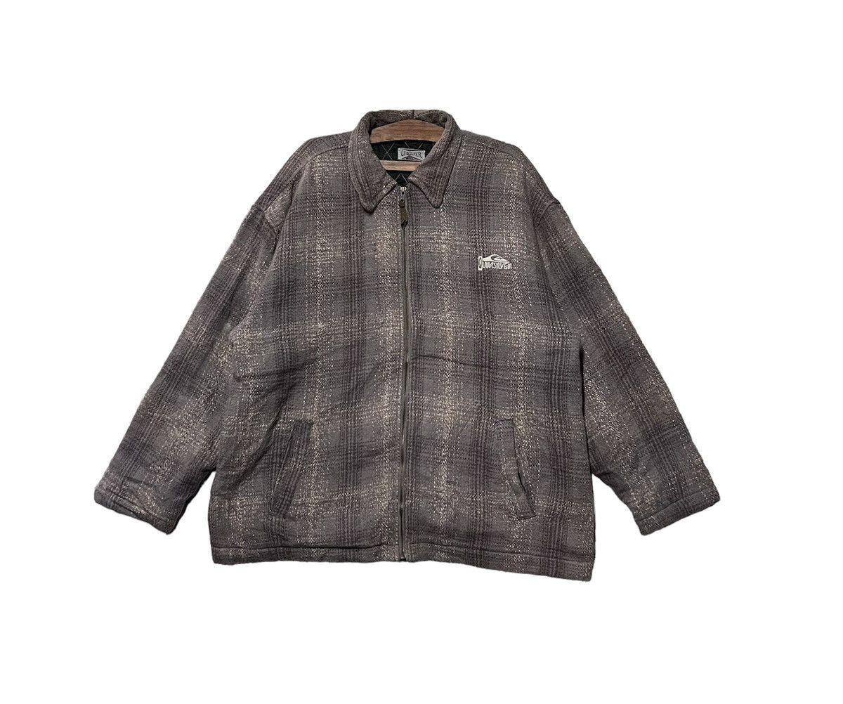 image of Quiksilver x Vintage 90's Quicksilver Flannel Quilt Lined Jacket in Mix, Men's (Size 2XL)