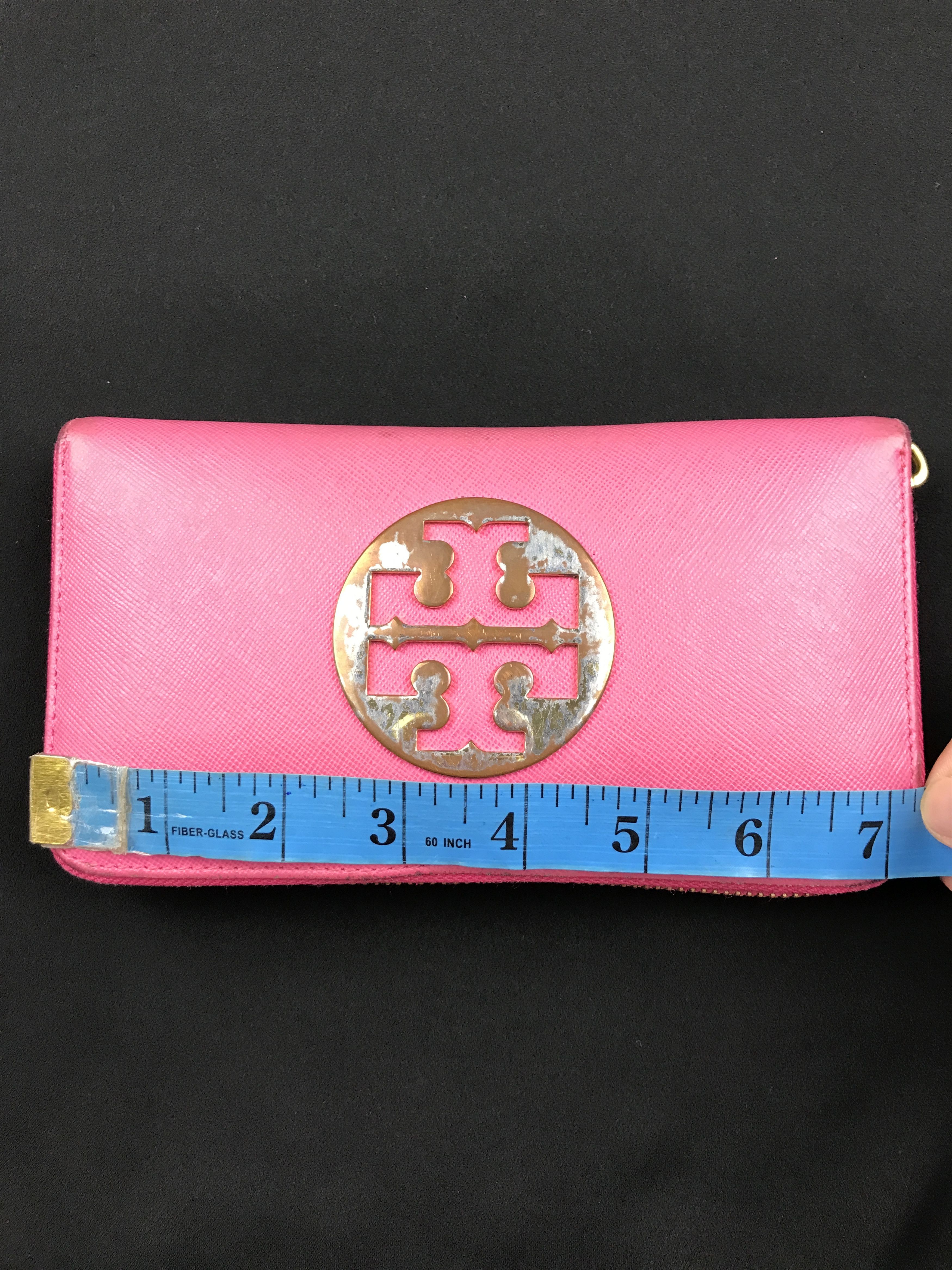 Designer × Tory Burch × Vintage Tory Burch Audra Reva Gold Logo Zip Around Long Wallet Size ONE SIZE - 6 Thumbnail