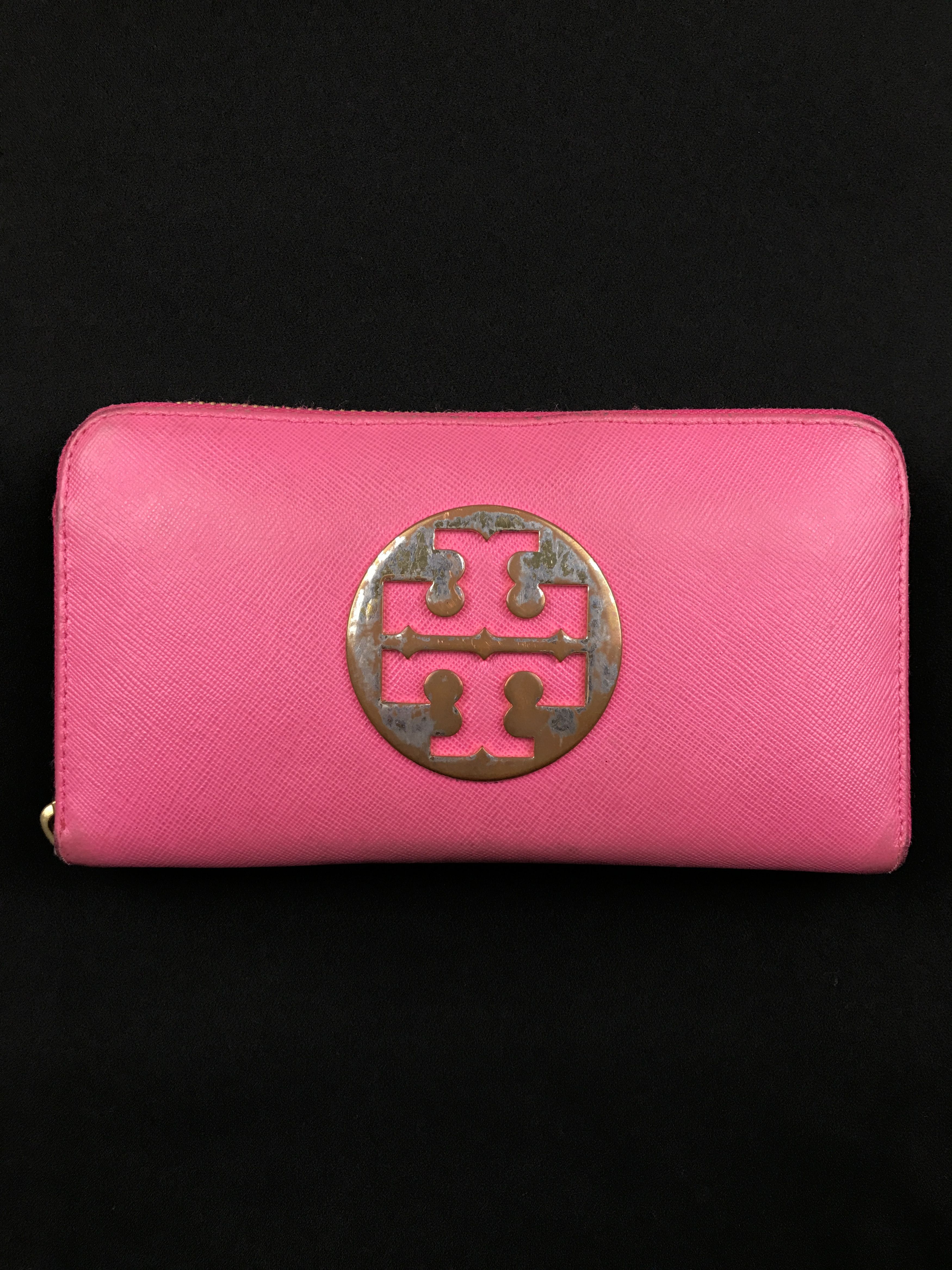 Designer × Tory Burch × Vintage Tory Burch Audra Reva Gold Logo Zip Around Long Wallet Size ONE SIZE - 1 Thumbnail