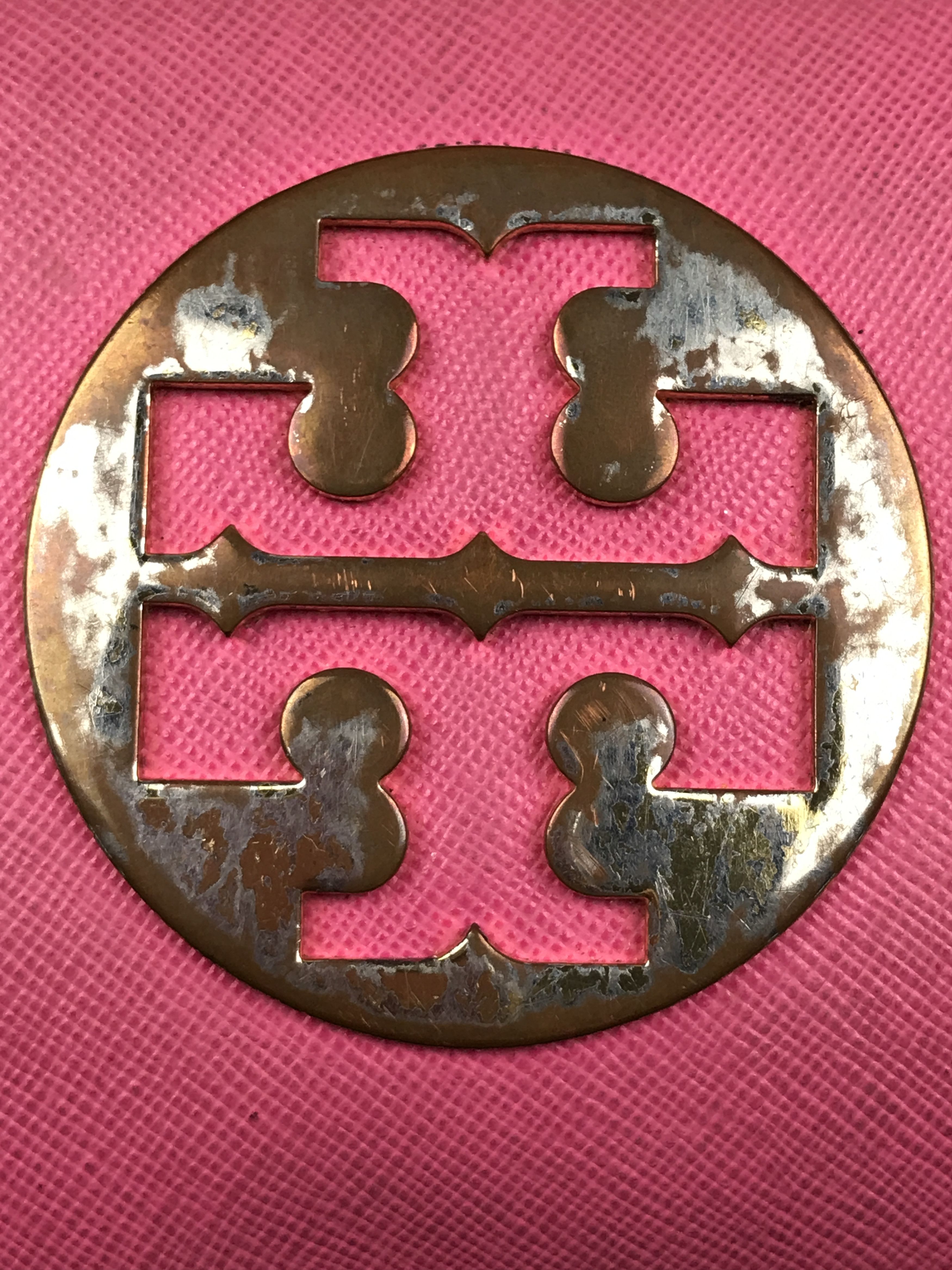 Designer × Tory Burch × Vintage Tory Burch Audra Reva Gold Logo Zip Around Long Wallet Size ONE SIZE - 12 Thumbnail