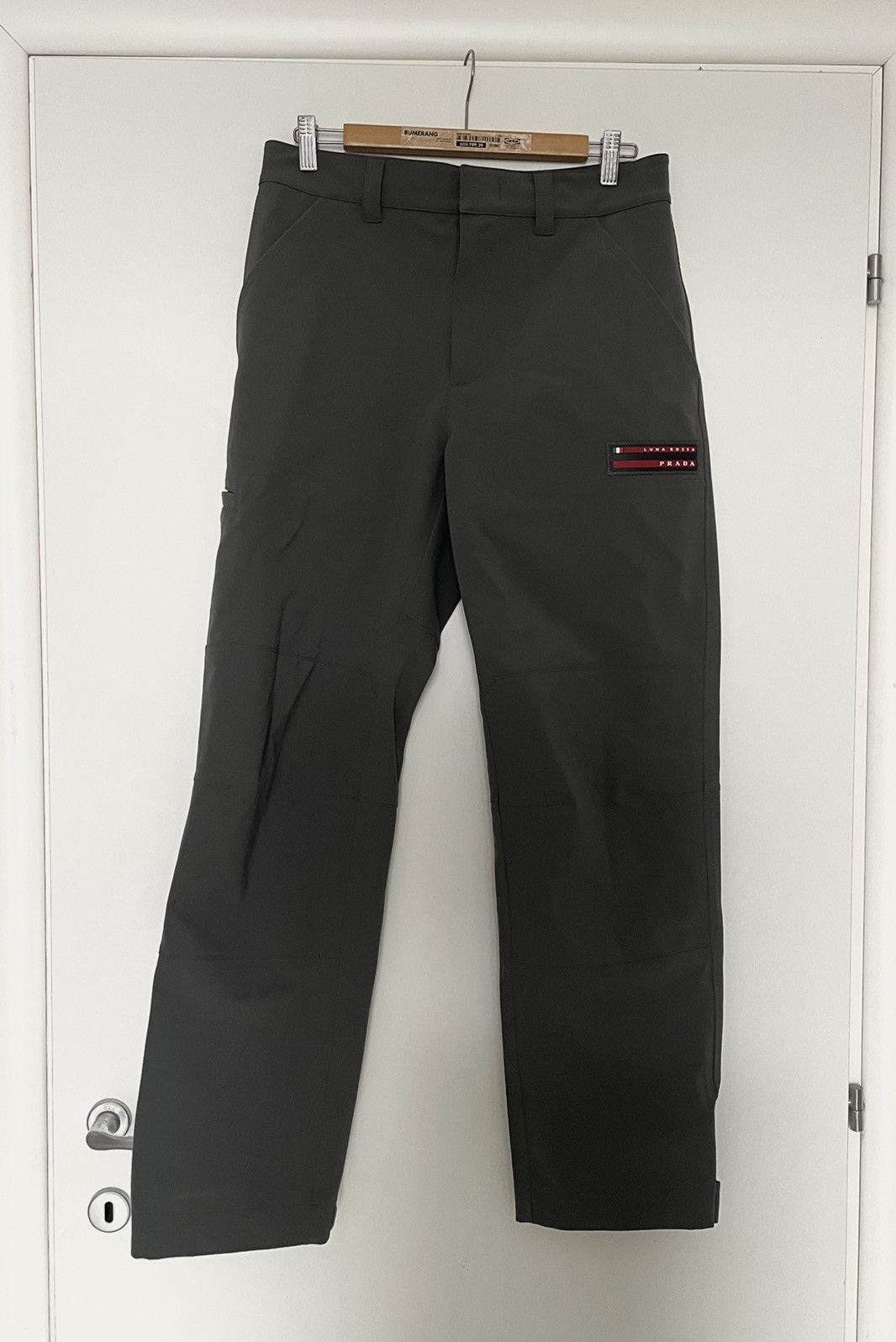 image of Prada Luna Rossa Track Pants in Grey, Men's (Size 30)