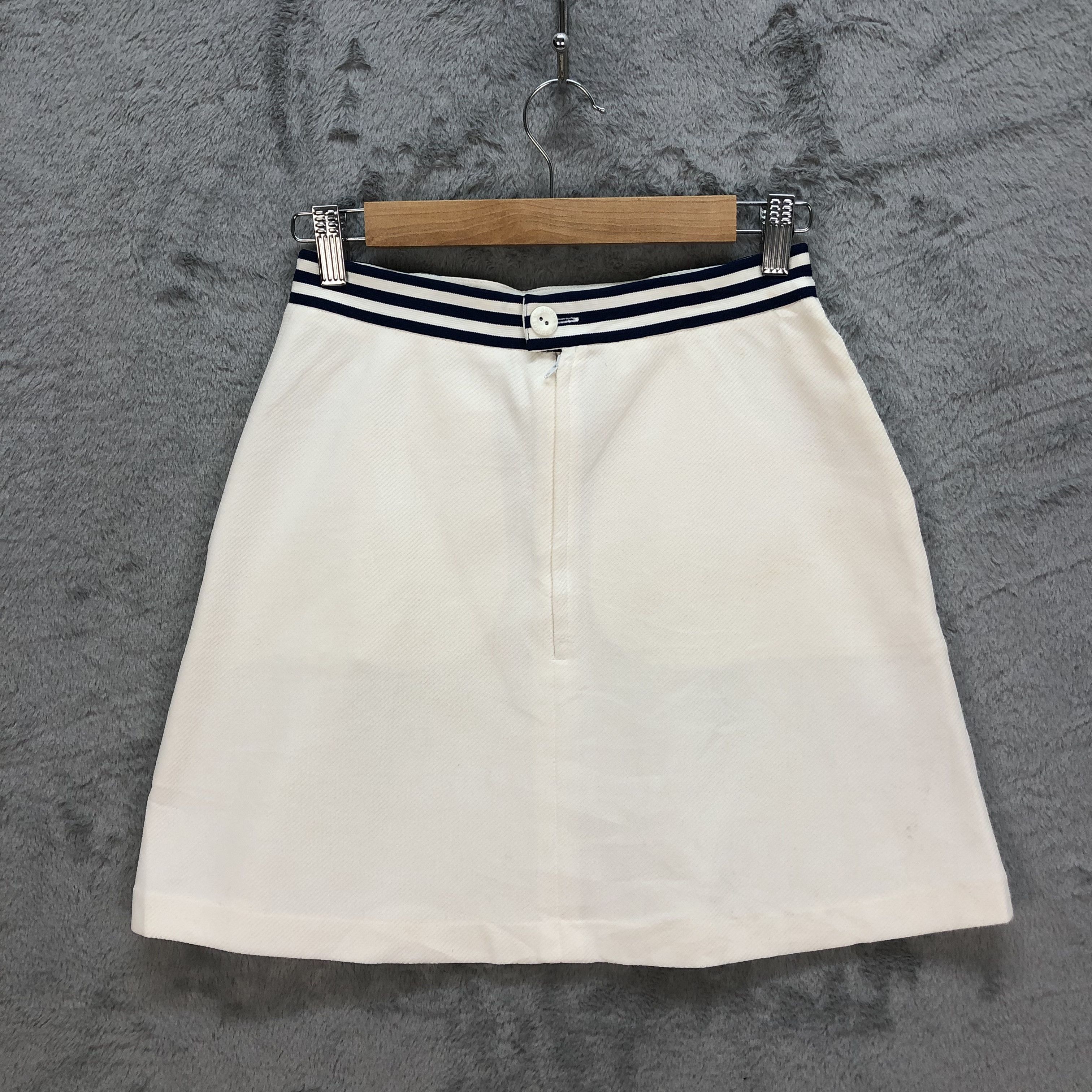 Adidas VINTAGE ADIDAS TREFOIL WHITE MINI SKIRTS #6082-216 Size 26" / US 2 / IT 38 - 6 Thumbnail