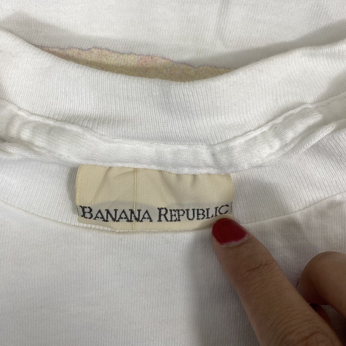 Banana Republic × Vintage Vintage BANANA REPUBLIC World Map Print Pocket White Short Size US S / EU 44-46 / 1 - 6 Thumbnail