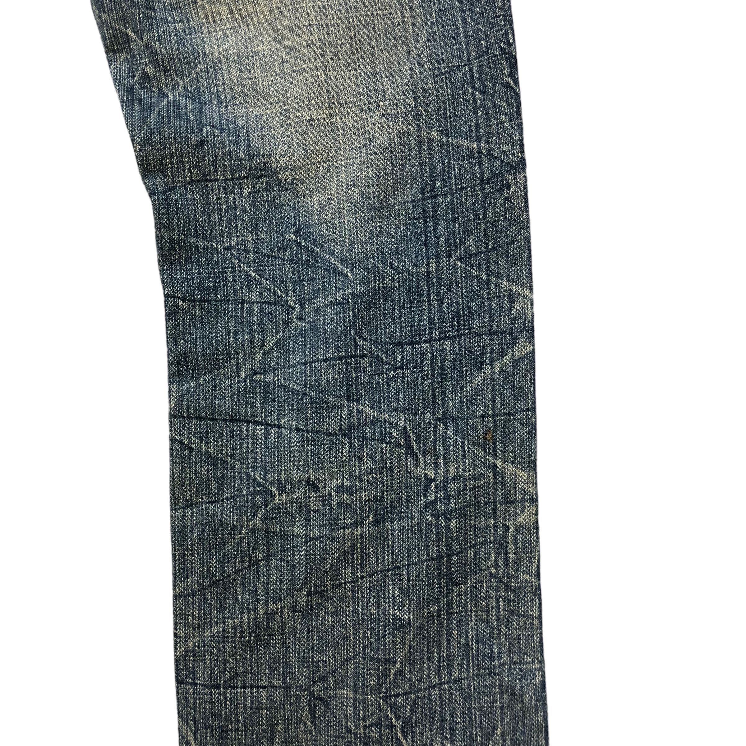 Vintage TRASHED🔥 AFRICA TARO DOUBLE WAIST DISTRESS DENIM #6138-220 Size US 32 / EU 48 - 21 Thumbnail
