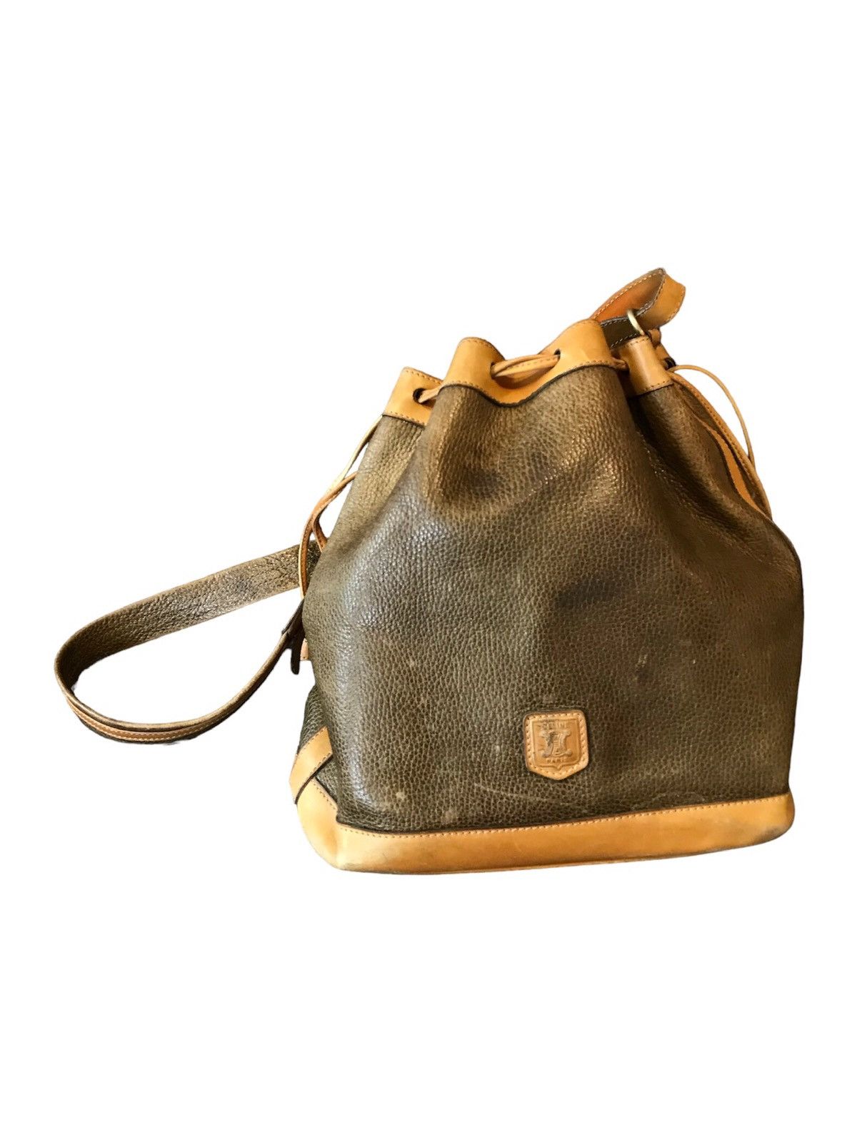 Vintage CELINE Macadam Shoulder Bag Leather