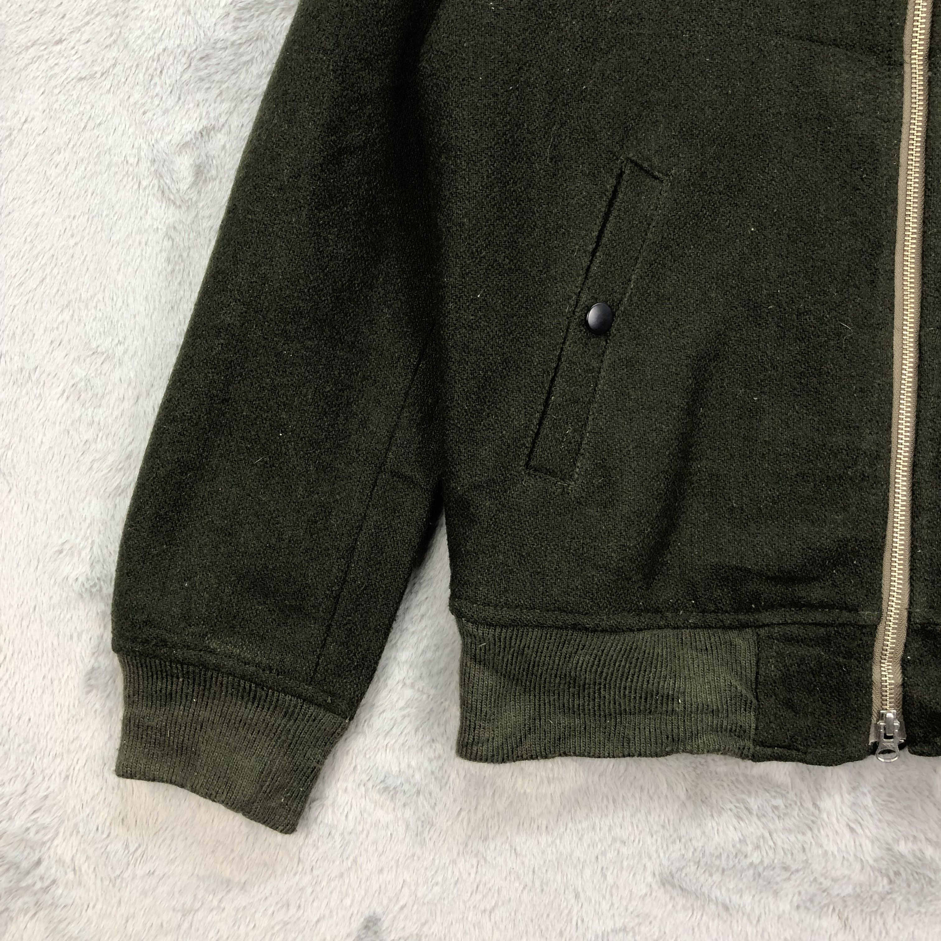 HARE HARE Olive Wool Bomber Jacket #4907-27 Size US M / EU 48-50 / 2 - 4 Thumbnail
