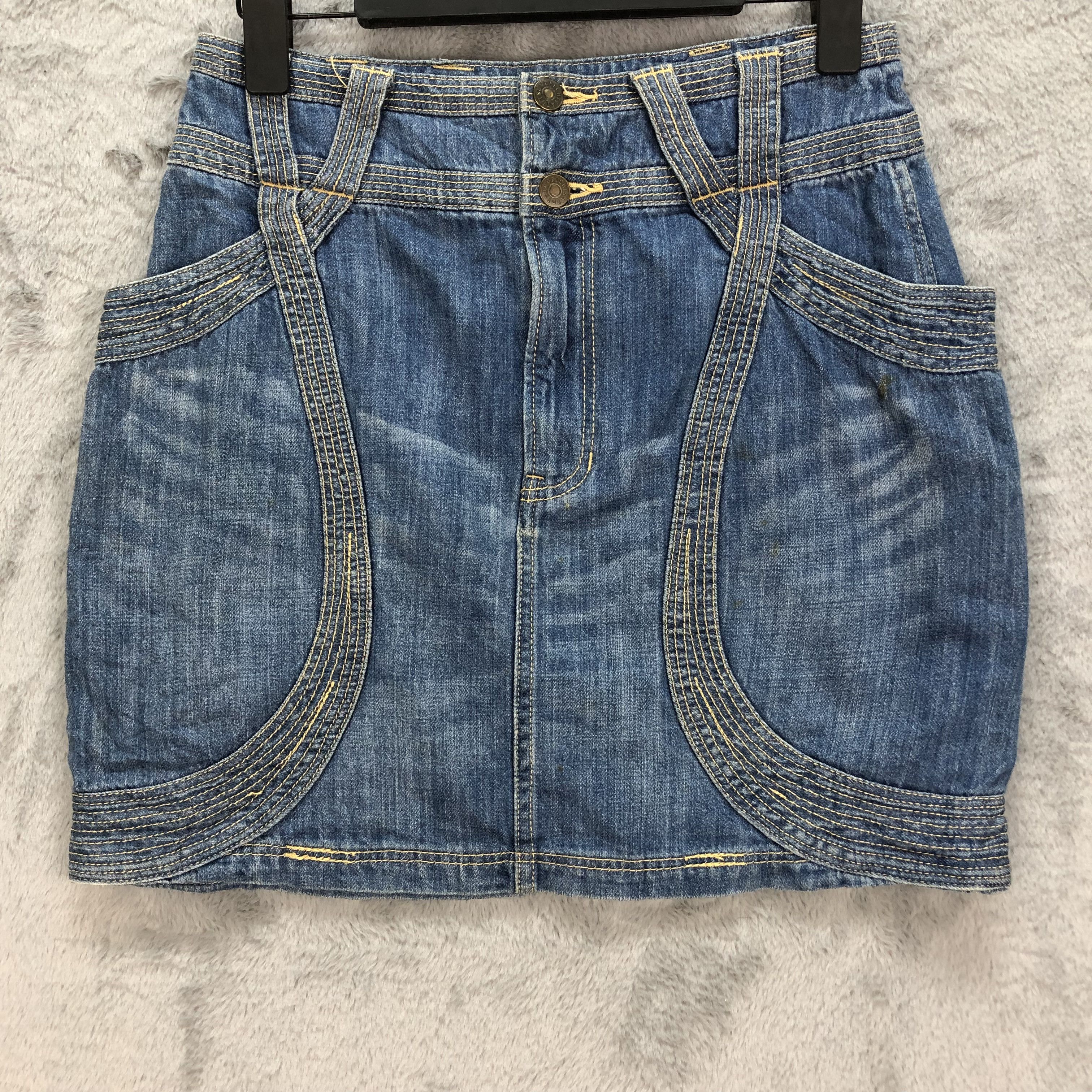 Tsumori Chisato BONDAGE🔥 TSUMORI CHISATO JEANS SKIRTS #5078-40 Size 29" - 7 Thumbnail