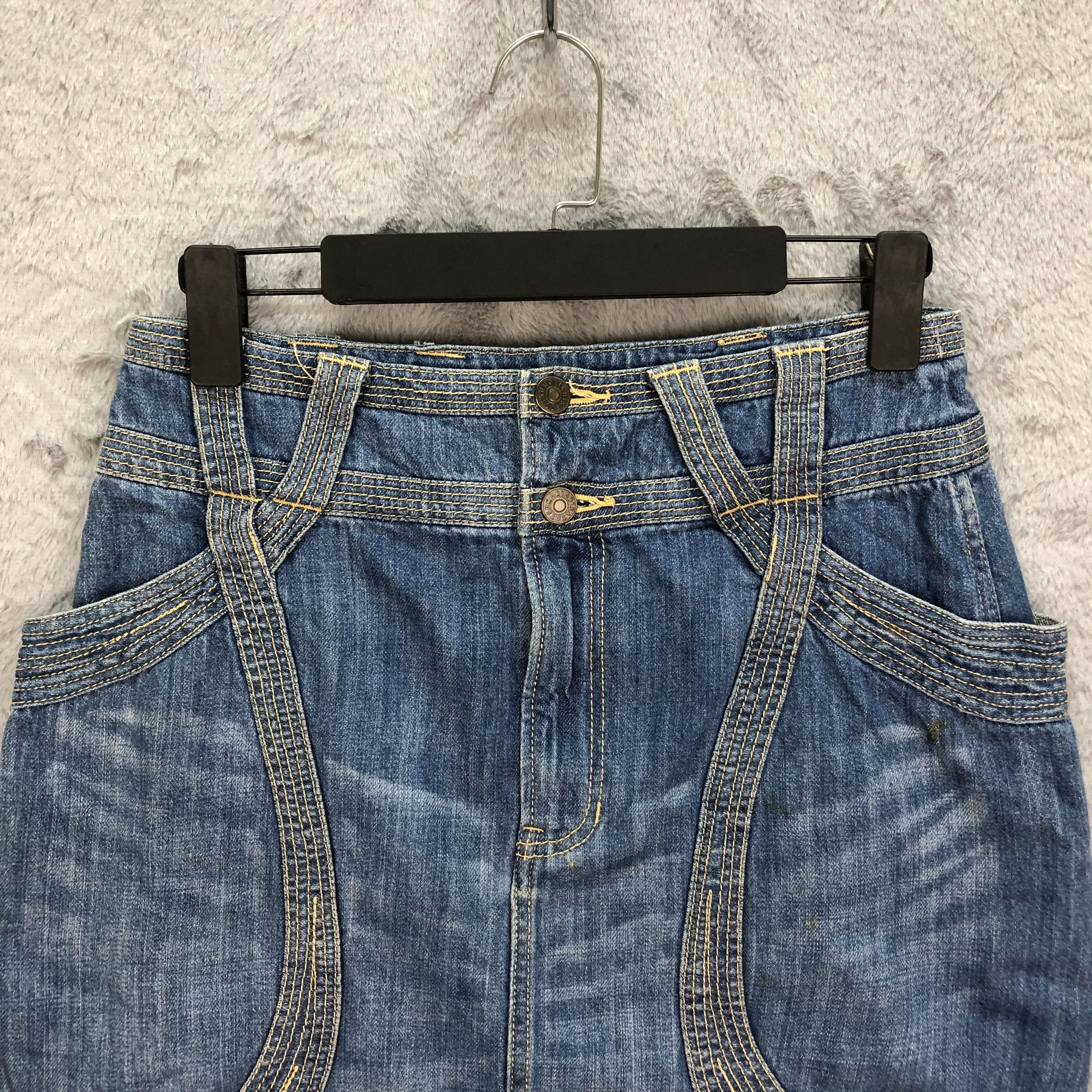Tsumori Chisato BONDAGE🔥 TSUMORI CHISATO JEANS SKIRTS #5078-40 Size 29" - 2 Thumbnail