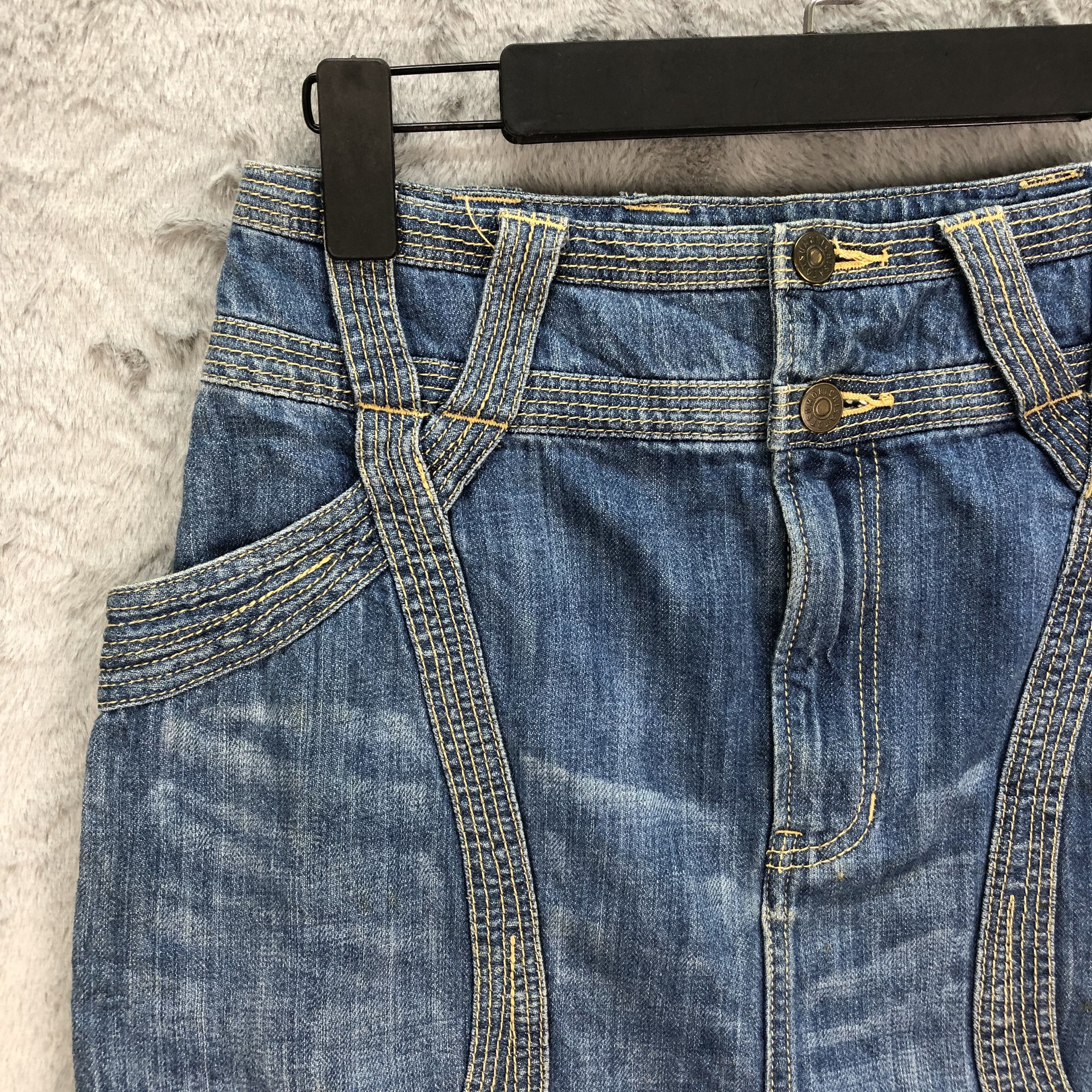 Tsumori Chisato BONDAGE🔥 TSUMORI CHISATO JEANS SKIRTS #5078-40 Size 29" - 3 Thumbnail