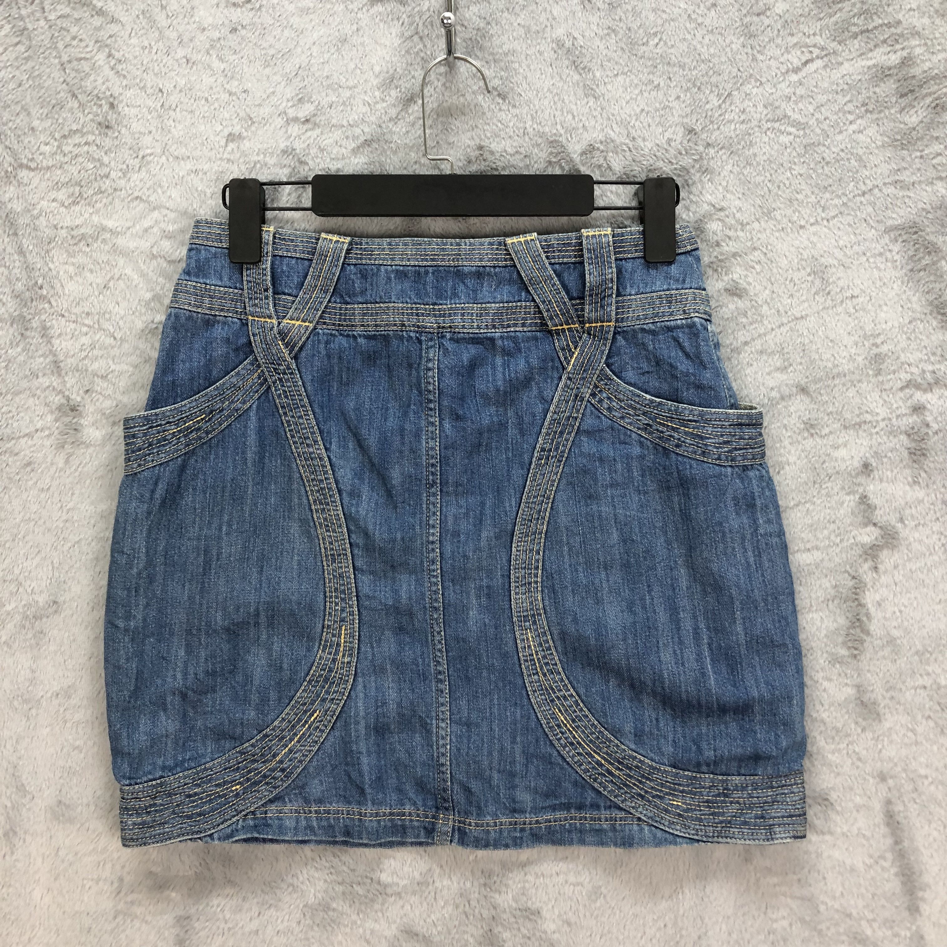 Tsumori Chisato BONDAGE🔥 TSUMORI CHISATO JEANS SKIRTS #5078-40 Size 29" - 11 Thumbnail